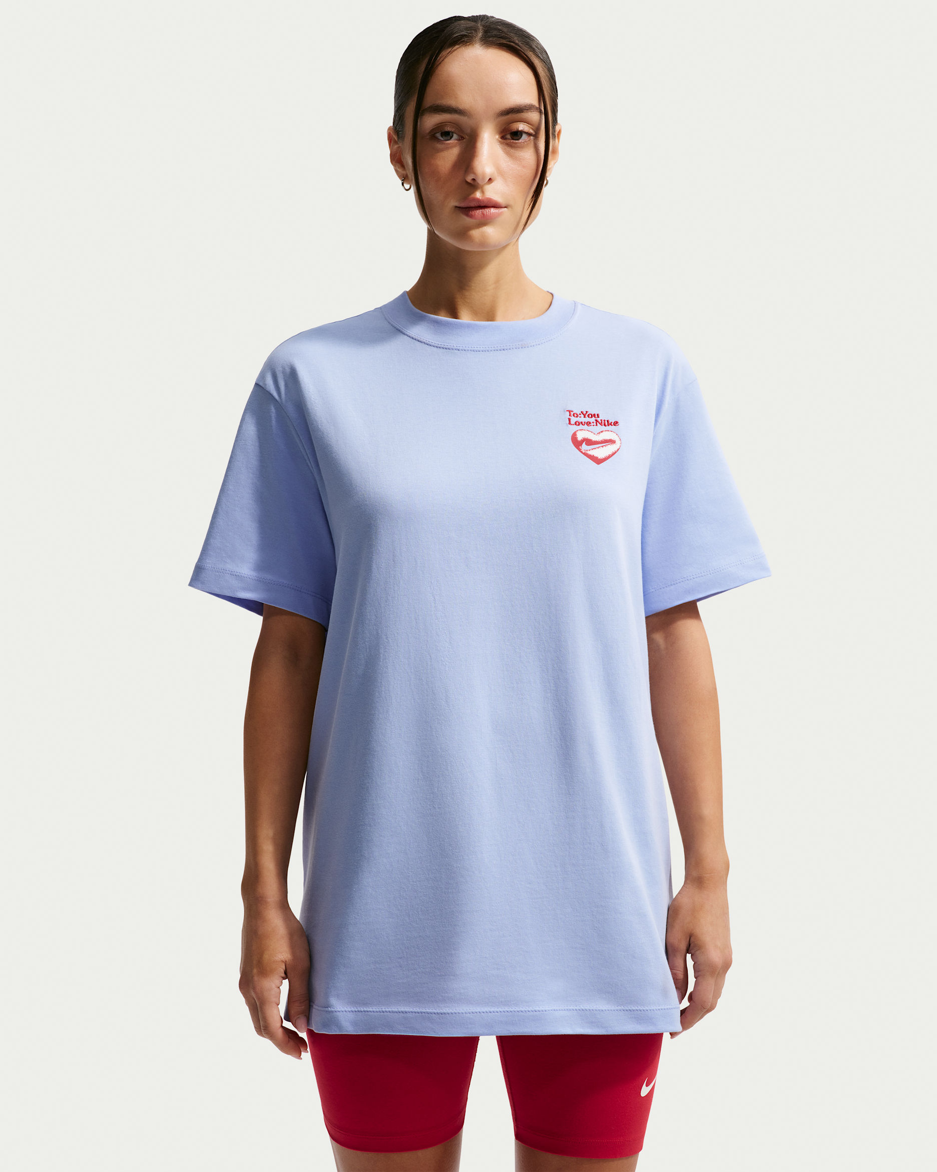 Nike Sportswear oversized T-shirt voor dames - Aluminum