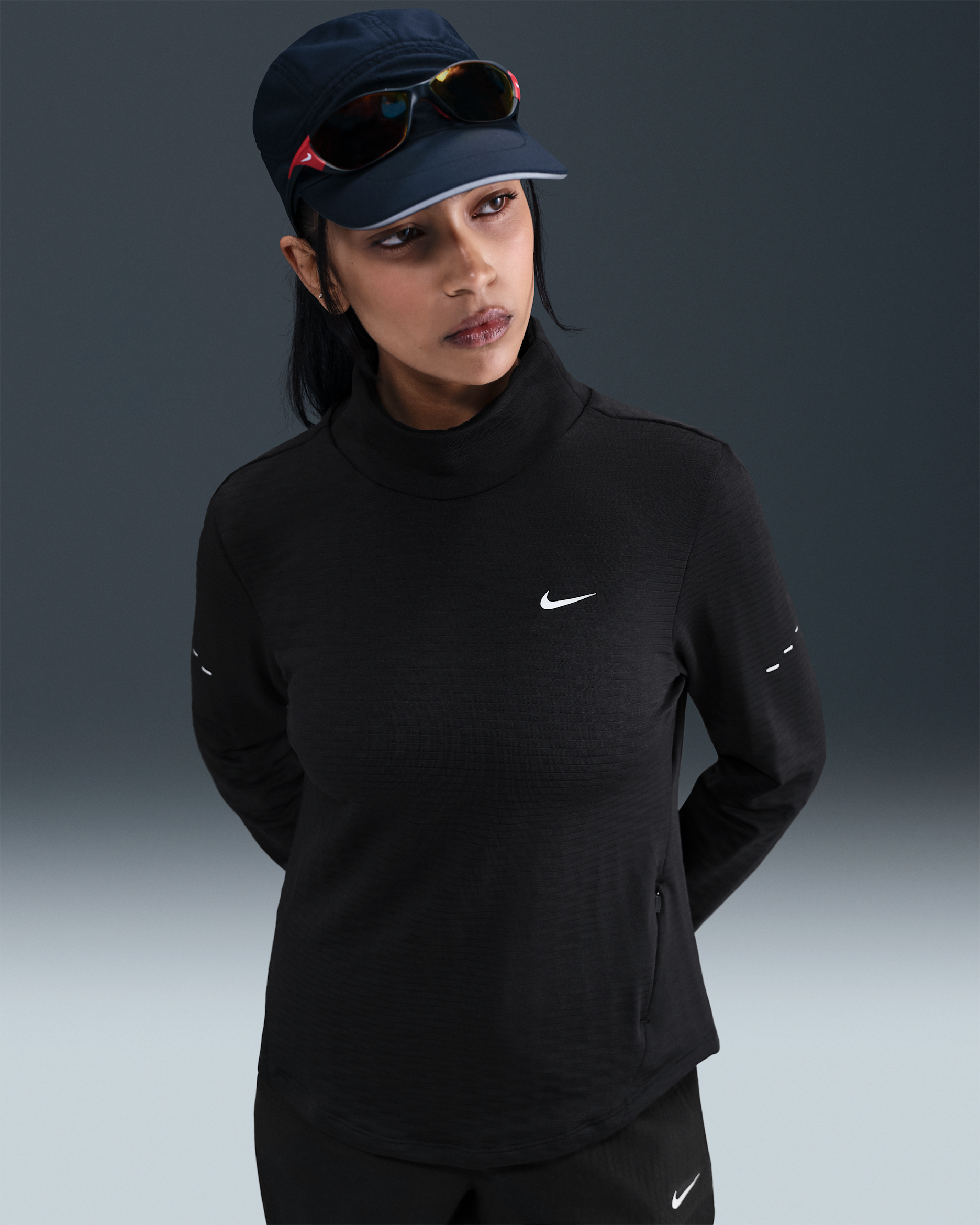 Nike Swift Women's Therma-FIT Turtle-Neck Running Top - Black