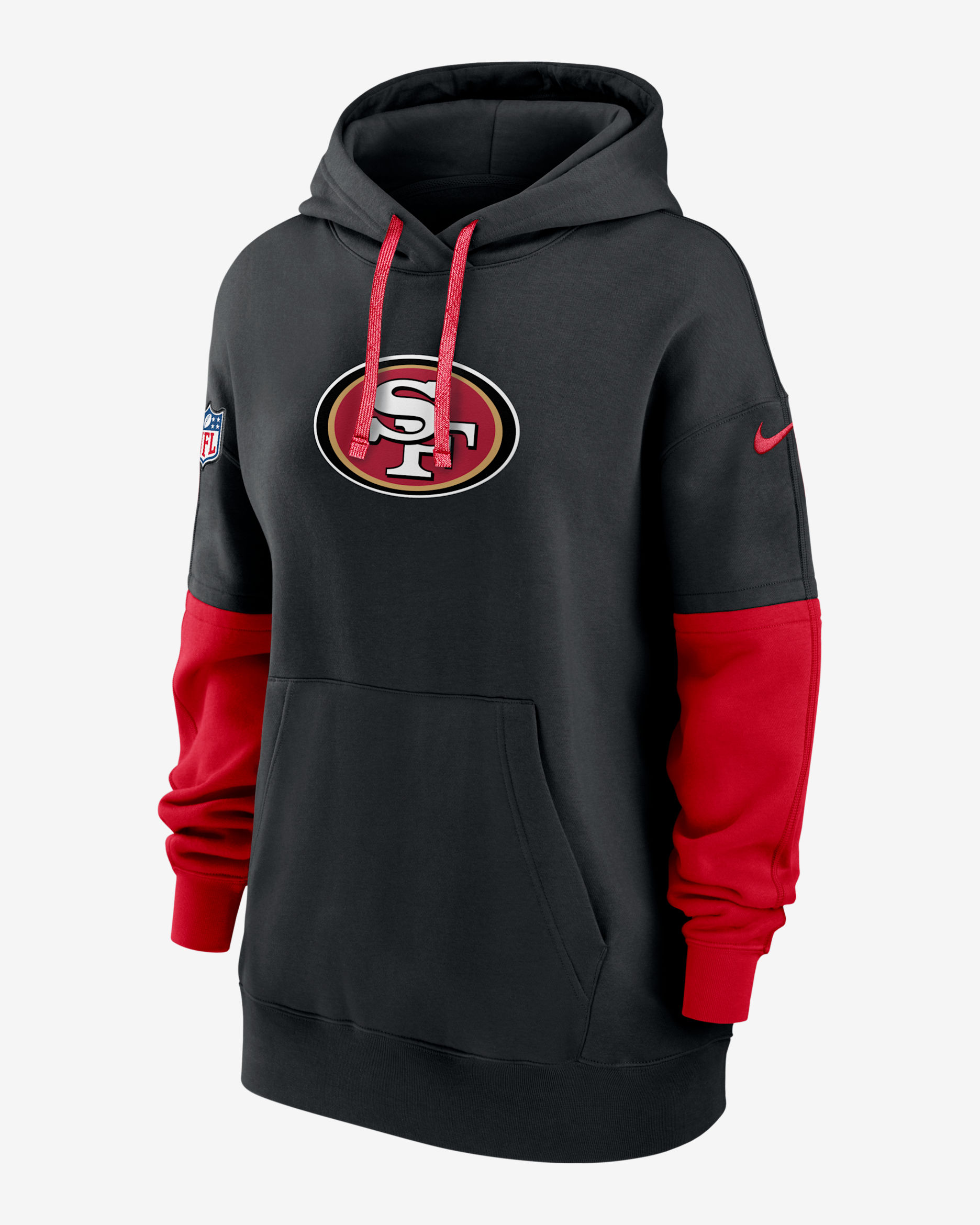 San Francisco 49ers Sideline Essential Women's Nike NFL Pullover Hoodie - Black