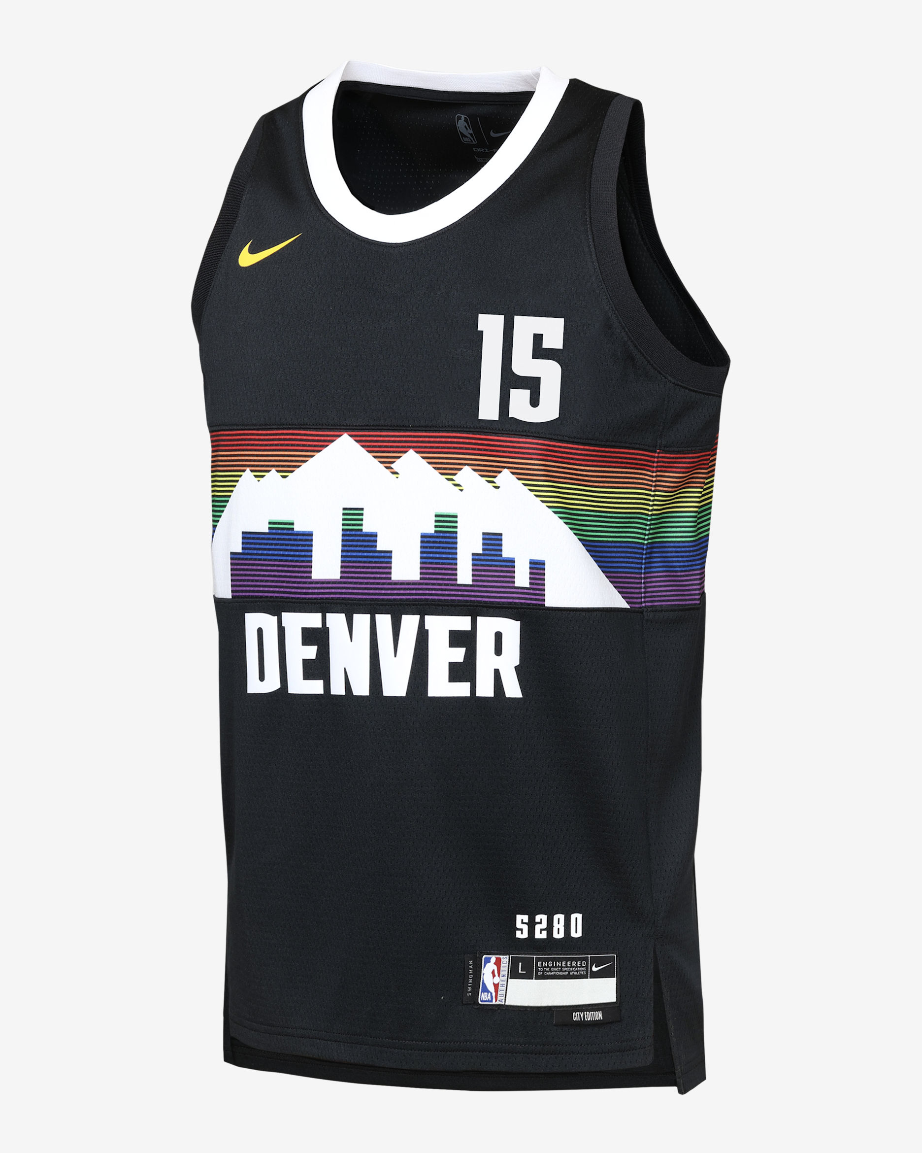 Jersey Nike de la NBA Swingman para niños talla grande Nikola Jokić Denver Nuggets City Edition - Negro