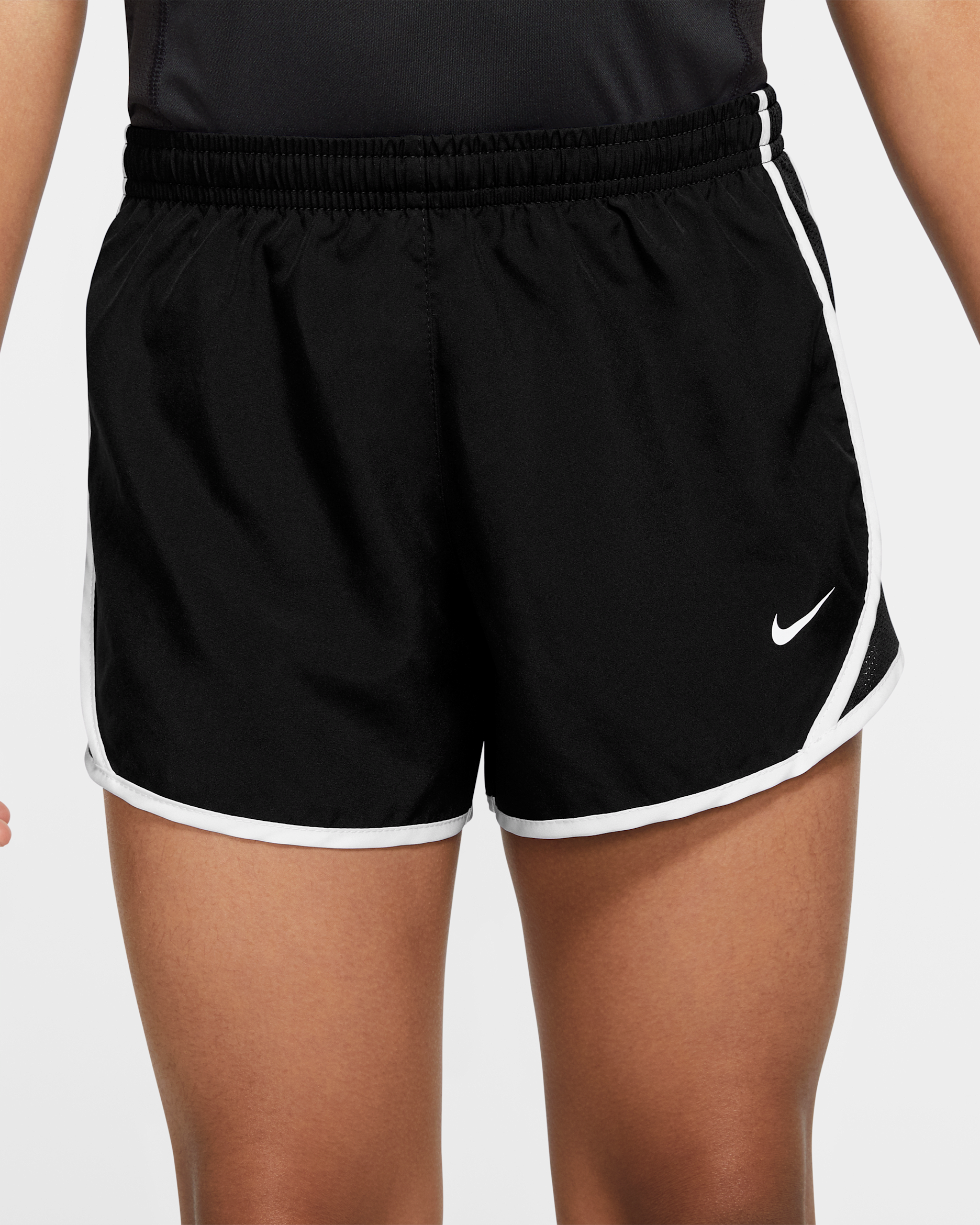 Nike Tempo Older Kids' (Girls') Dri-FIT Running Shorts - Black/Black/White/White