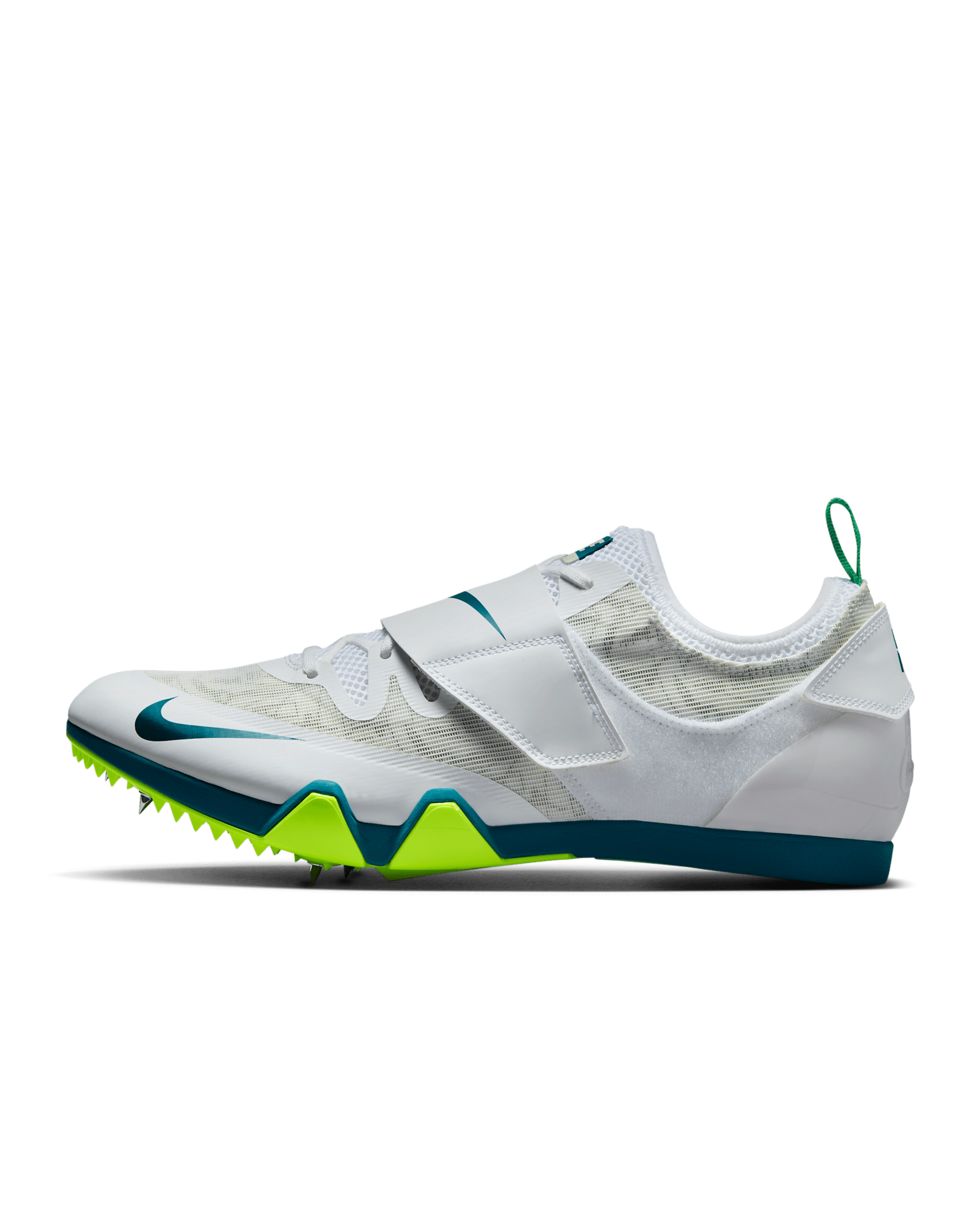 Nike Pole Vault Elite Athletics Jumping Spikes - White/Barely Green/Electric Algae/Bright Spruce