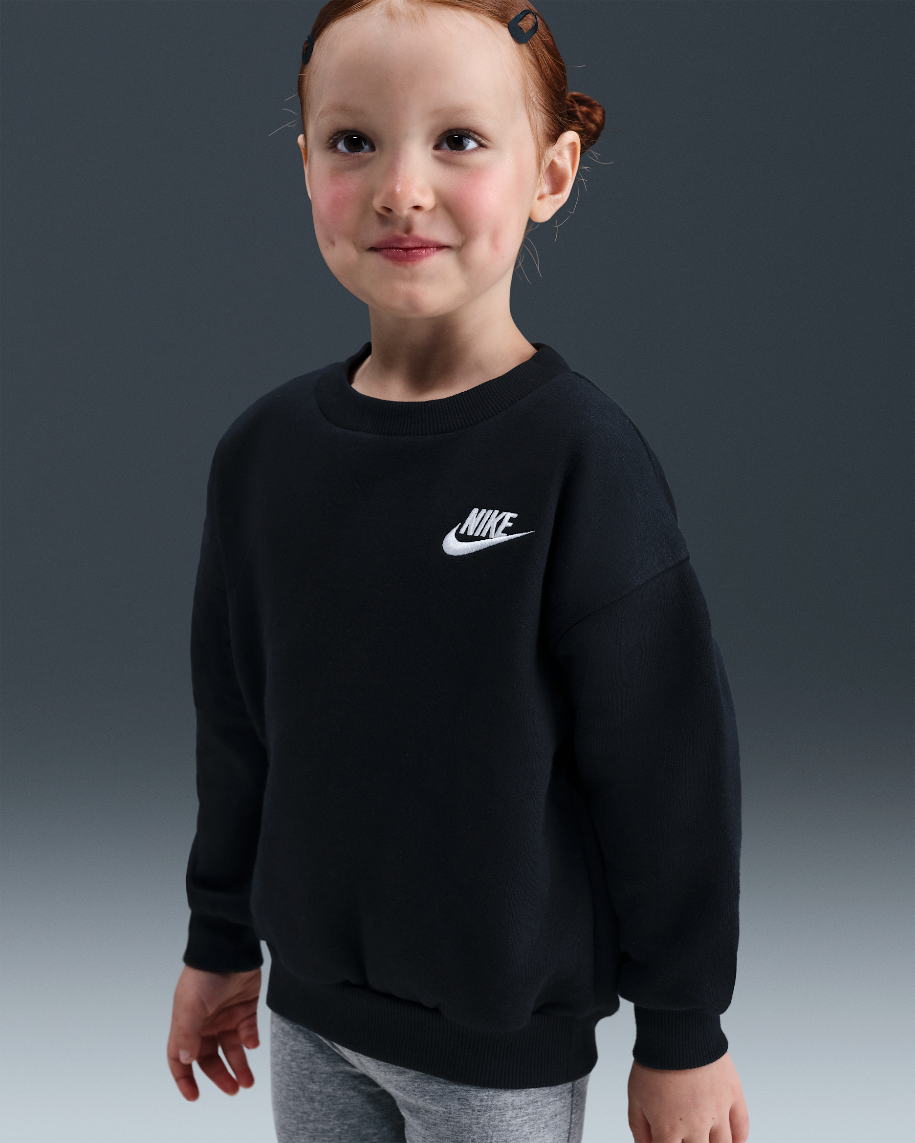 Nike Toddler Oversized Crew Top - Black