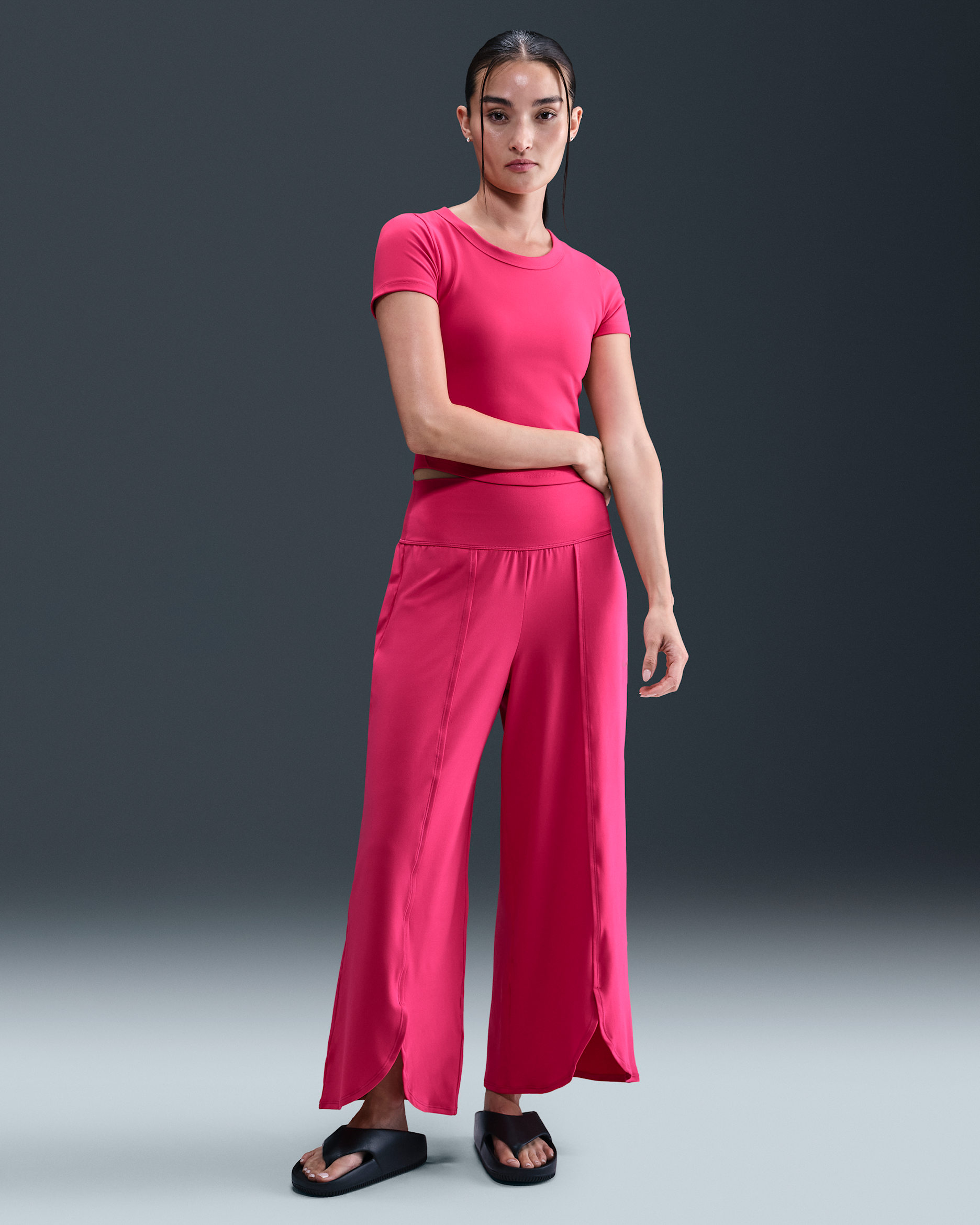 Nike One Relaxed Women's Dri-FIT High-Waisted Pants - Rush Pink/Sweet Beet