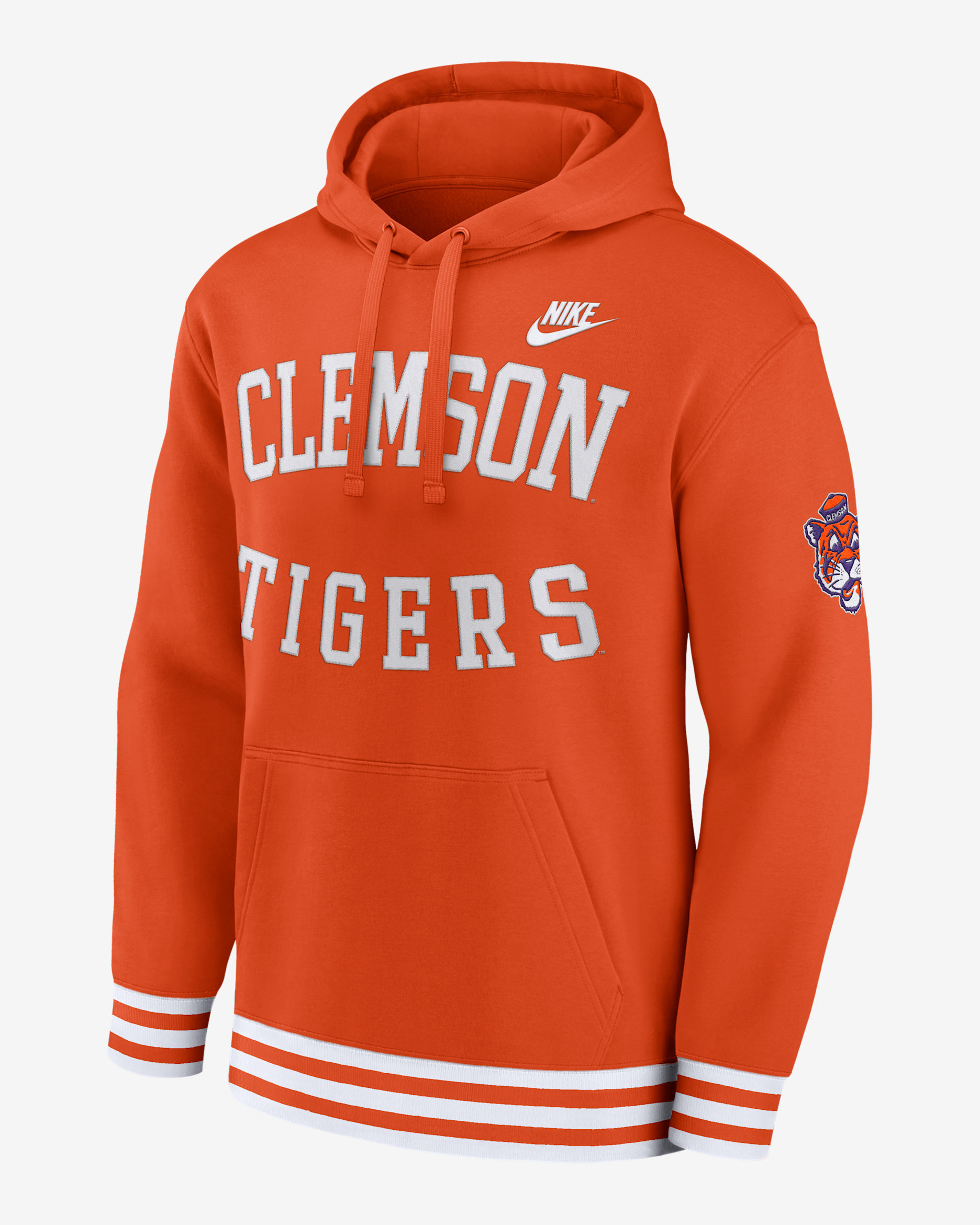 Clemson Tigers Legacy Retro Men’s Nike College Pullover Hoodie - University Orange