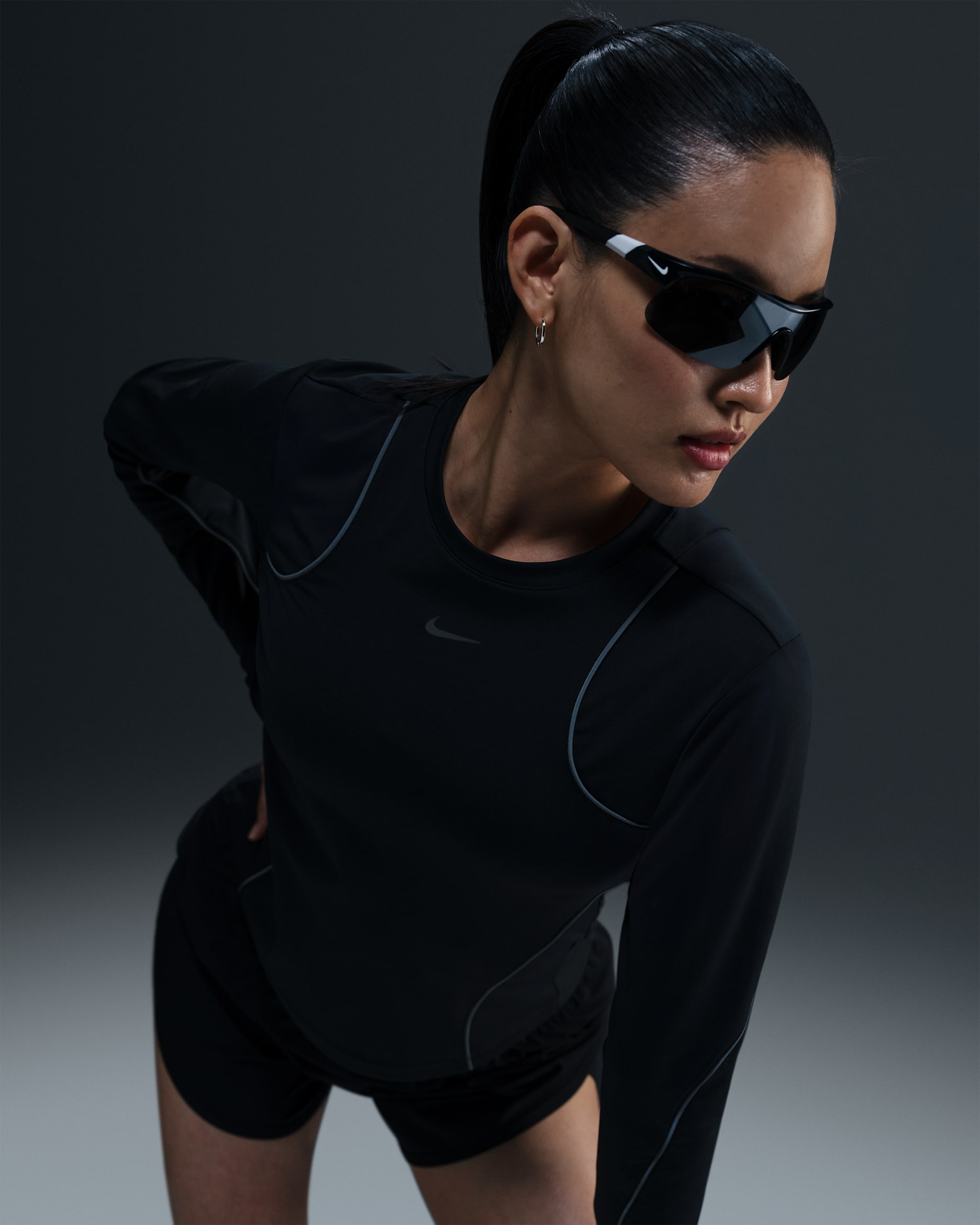 Playera de correr de manga larga para mujer Nike Running Division - Negro