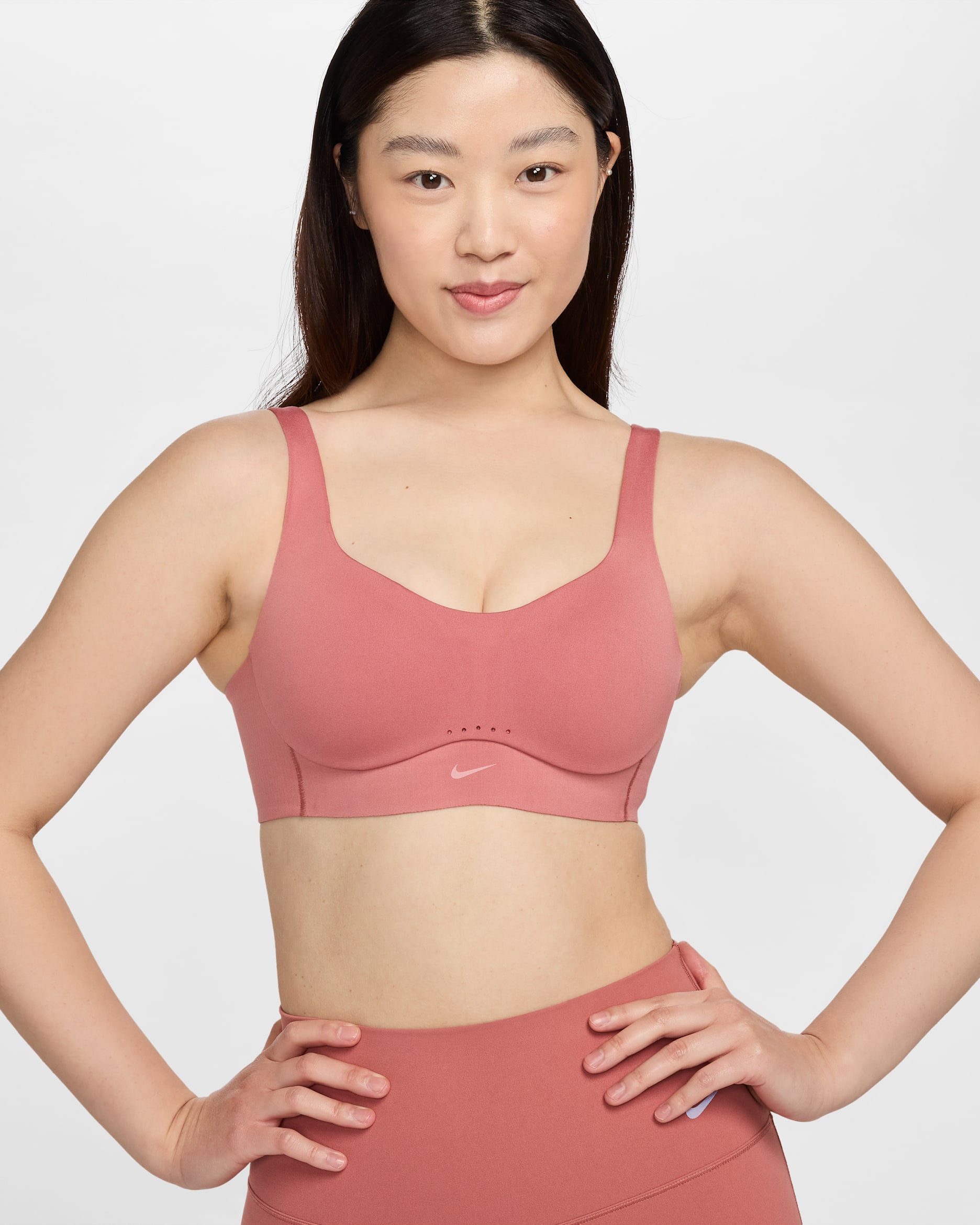 Nike Alate 高度支撐型女款襯墊兩穿式運動內衣 - Canyon Pink