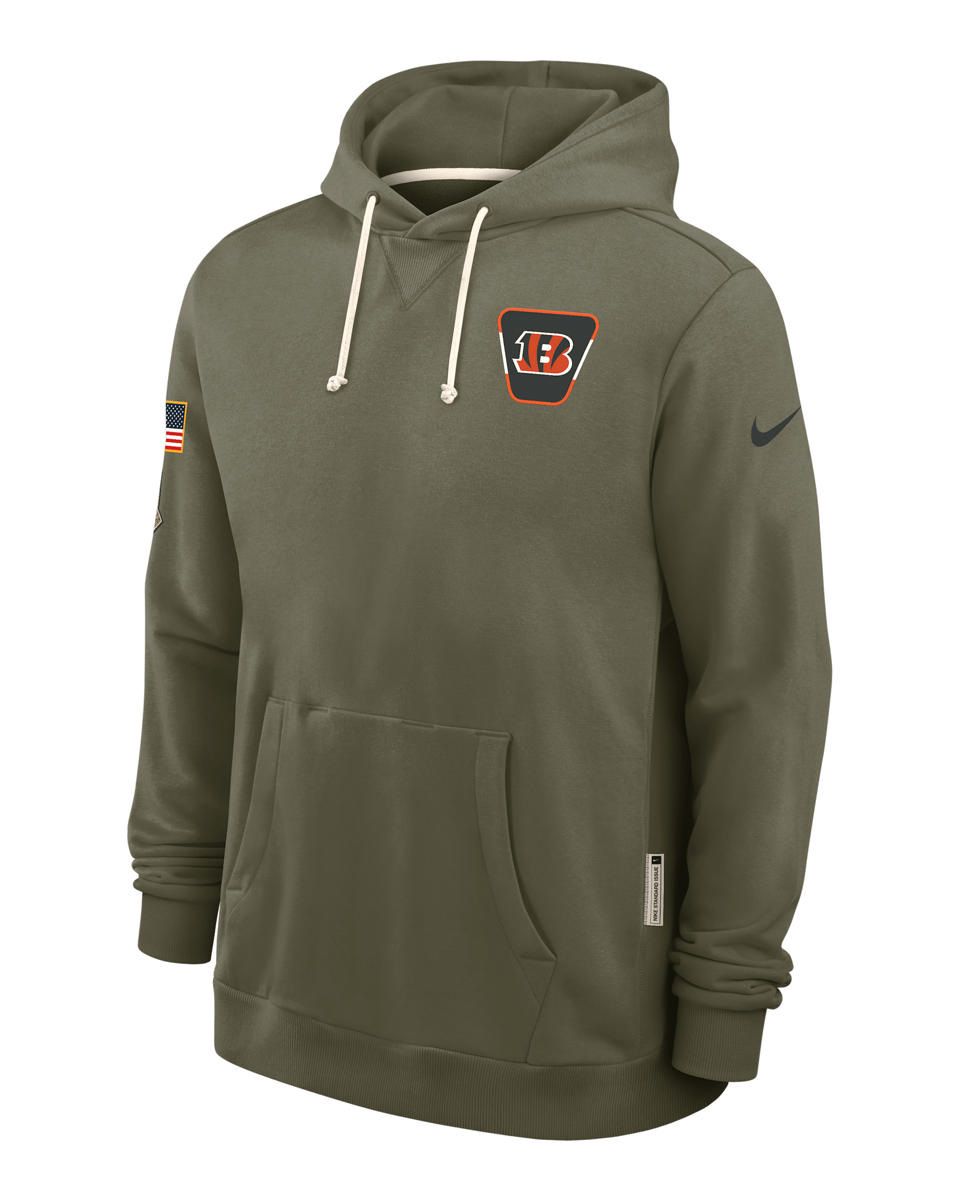 Cincinnati Bengals Salute to Service Sideline Dominant Force Men's Nike Dri-FIT NFL Pullover Hoodie - Olive