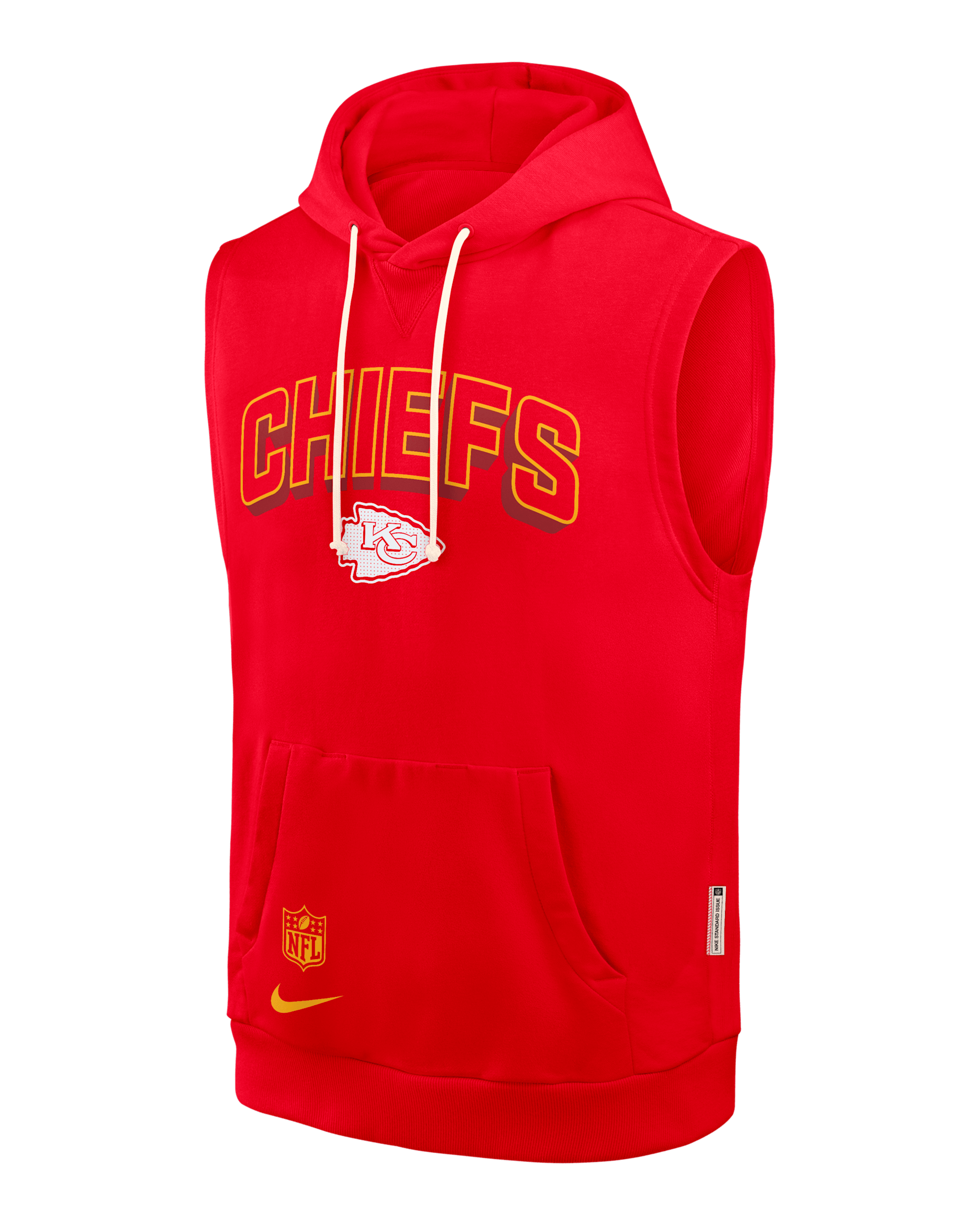 Kansas City Chiefs Sideline Men's Nike Dri-FIT NFL Sleeveless Pullover Hoodie - Red