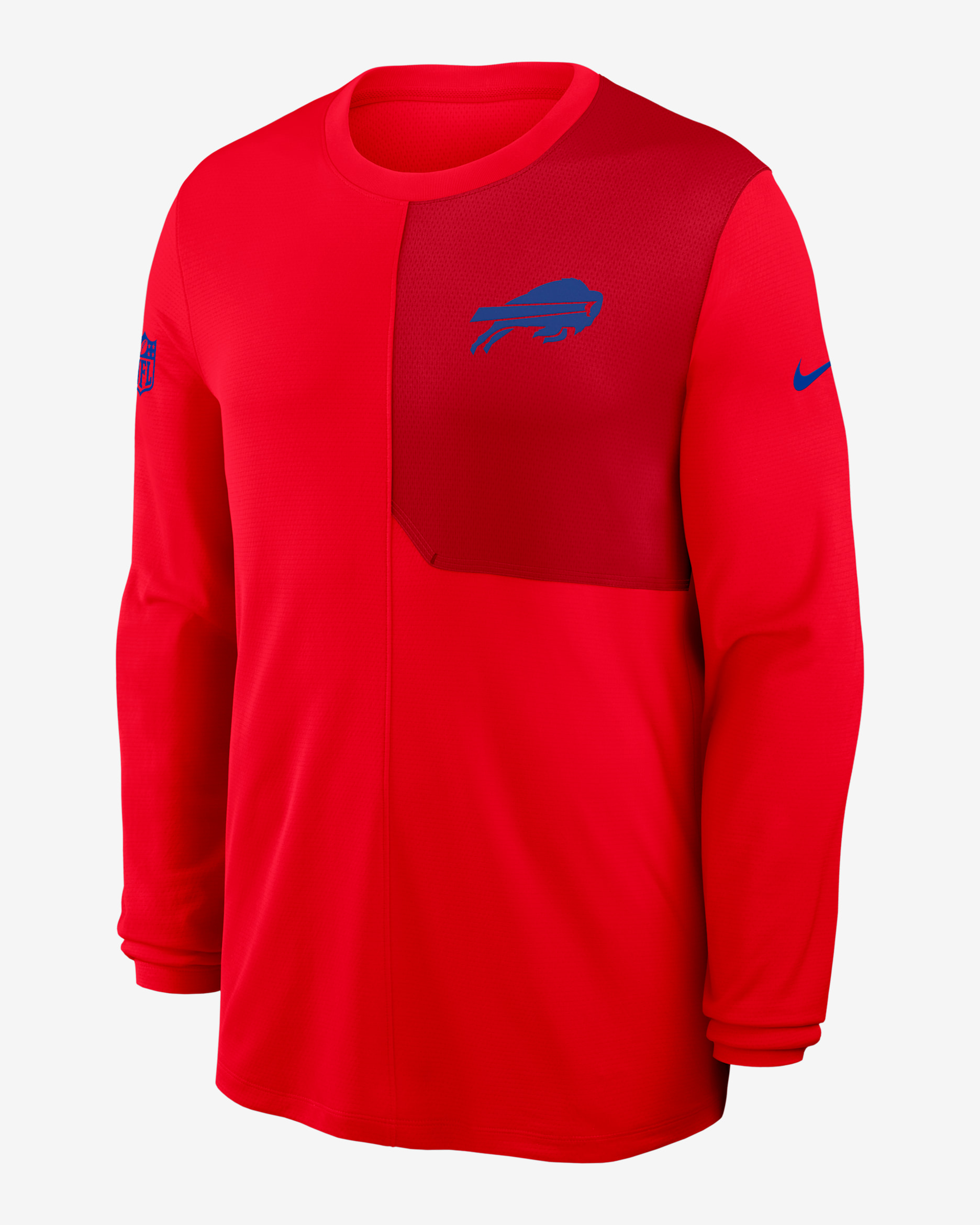 Buffalo Bills Sideline Coach Men's Nike Dri-FIT NFL Long-Sleeve Top - Red