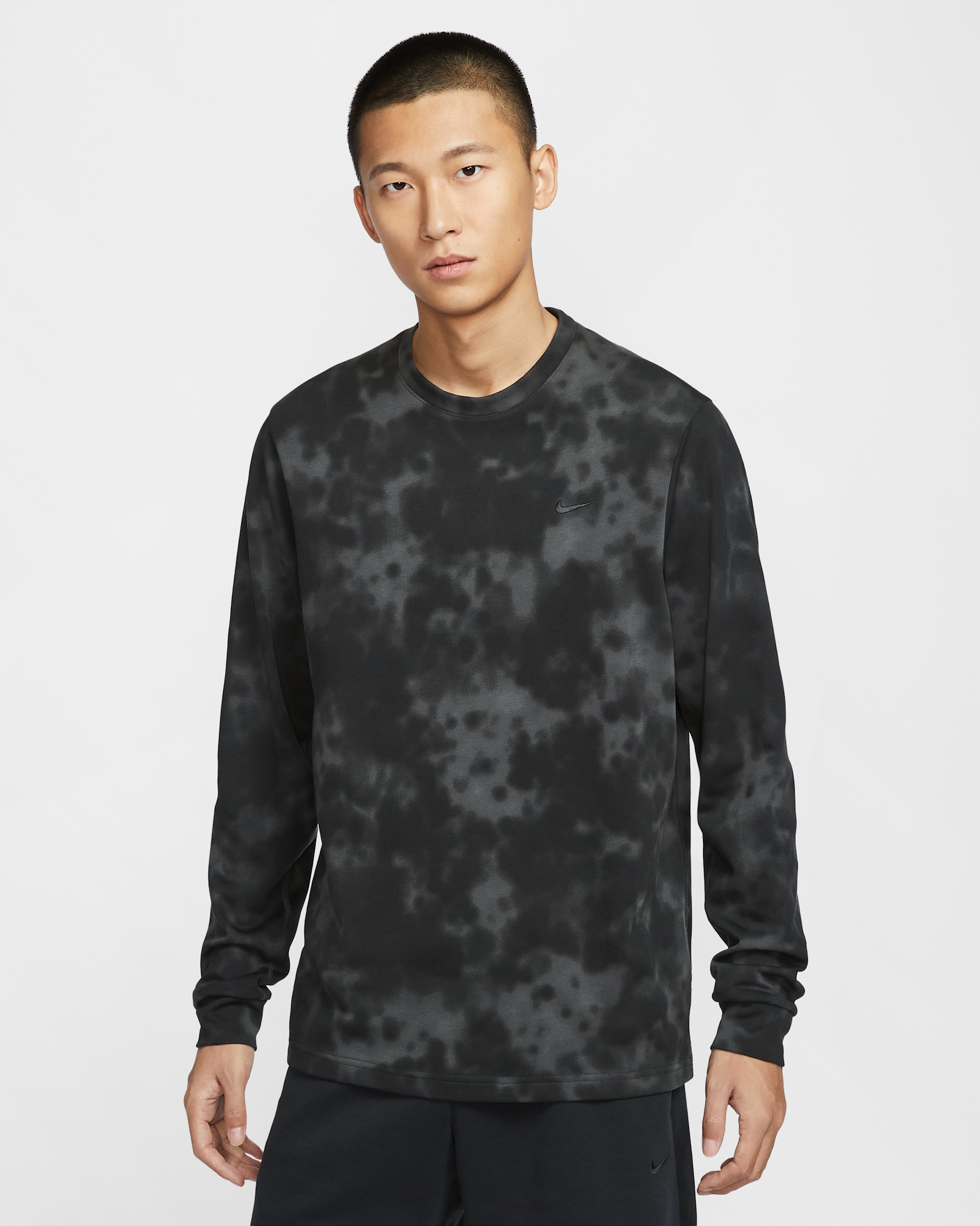 Nike Primary Men's Dri-FIT Long-Sleeve Fitness Top - Anthracite/Black/Black