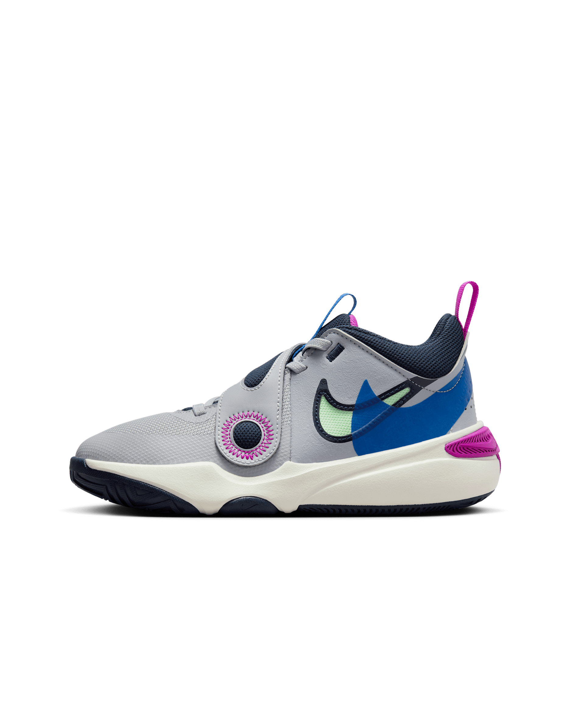 Nike Team Hustle D 11 SE Older Kids' Basketball Shoes - Wolf Grey/Obsidian/Hyper Royal/Vapour Green
