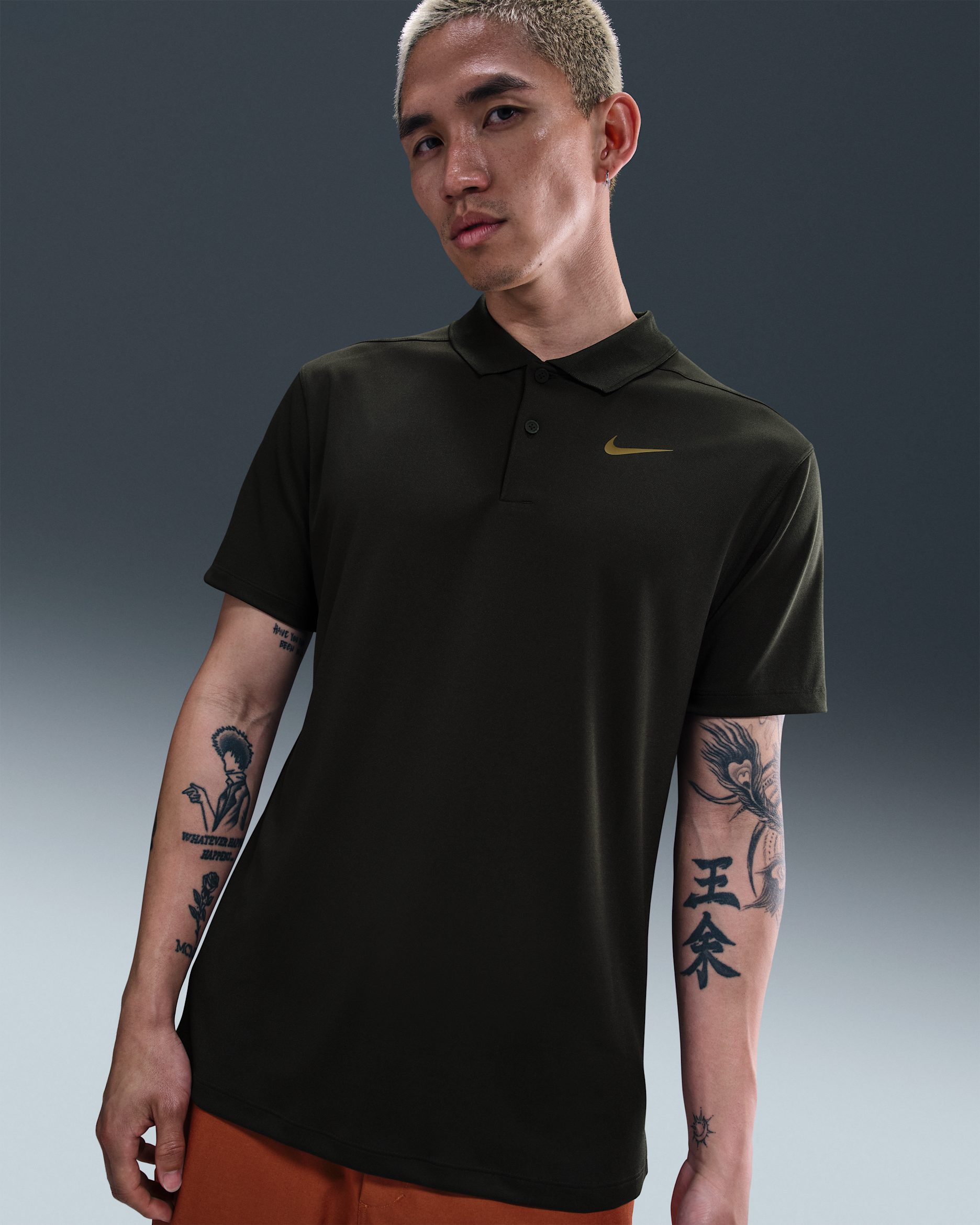 Nike Dri-FIT Victory 男款高爾夫球衫 - Night Forest/Olive Flak