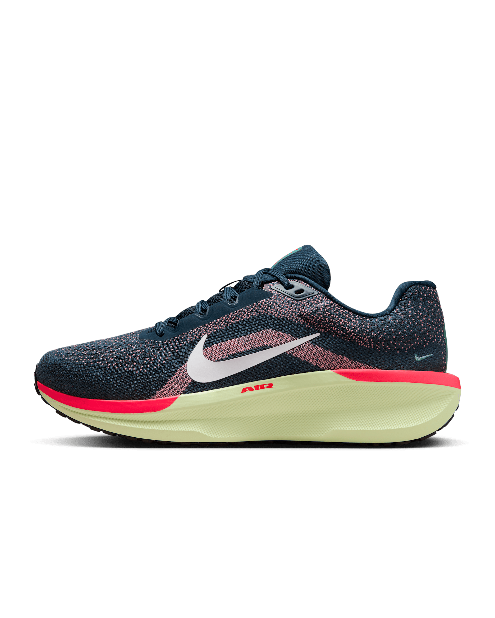 Nike Winflo 11 Men's Road Running Shoes - Armoury Navy/Barely Volt/Bicoastal/Hot Punch