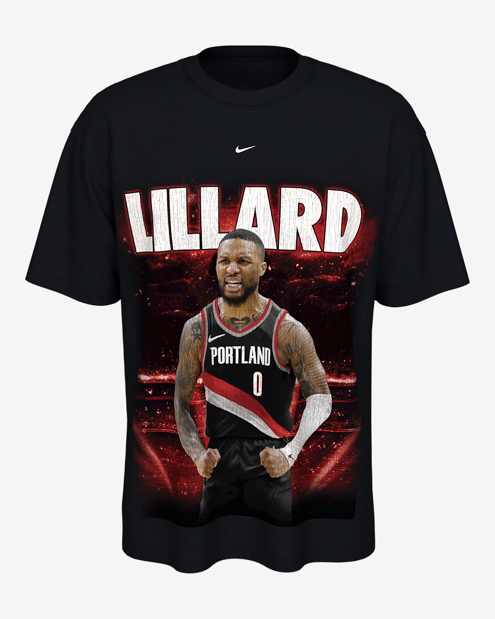 Playera de básquetbol Nike Max90 Damian Lillard - Negro