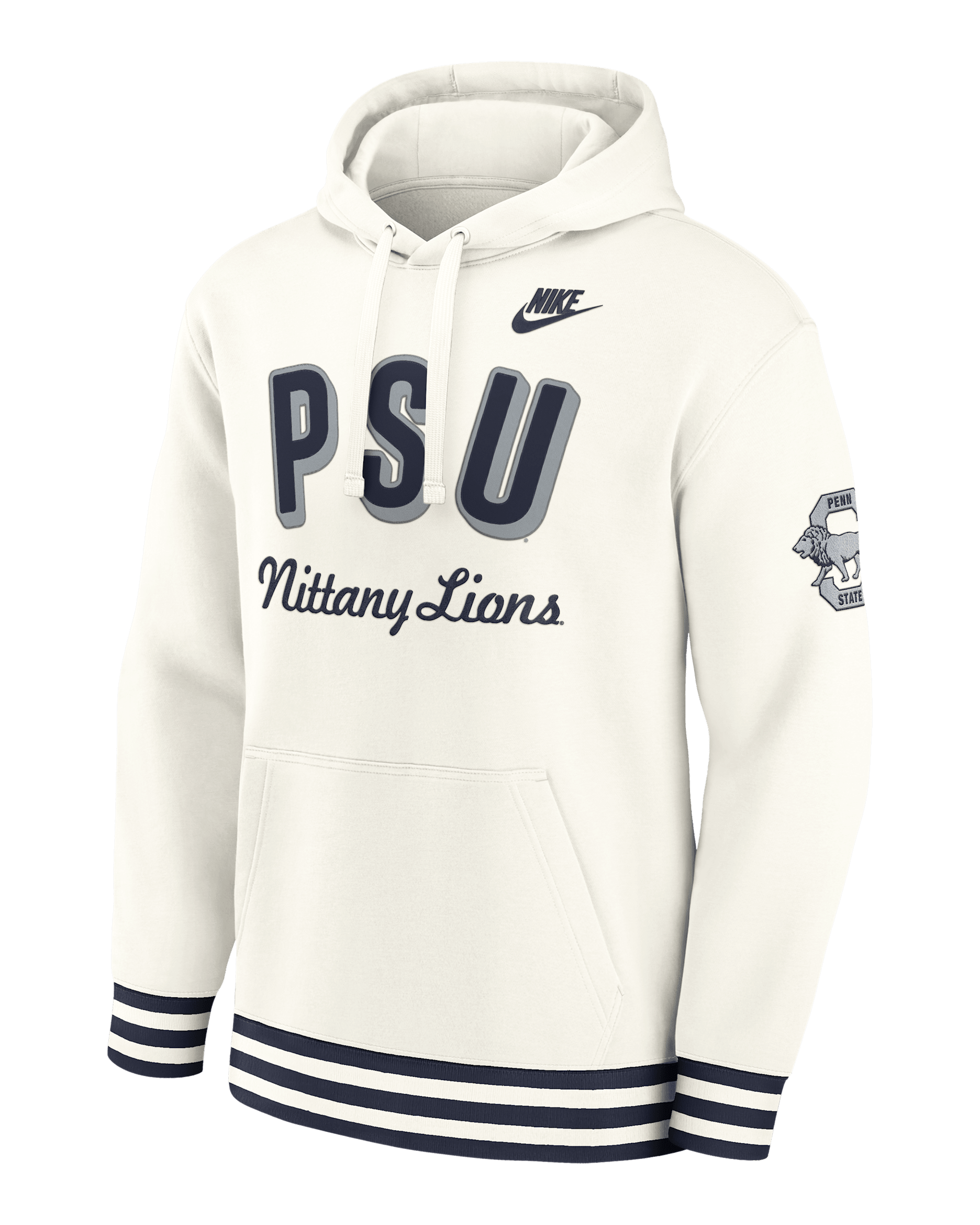 Penn State Legacy Retro Men’s Nike College Pullover Hoodie - Sail
