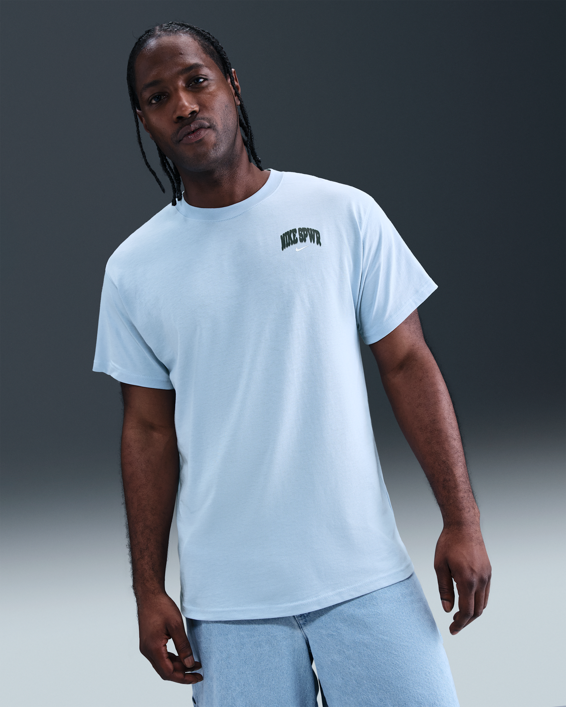 Nike Sportswear-T-shirt med grafik til mænd - Light Armory Blue