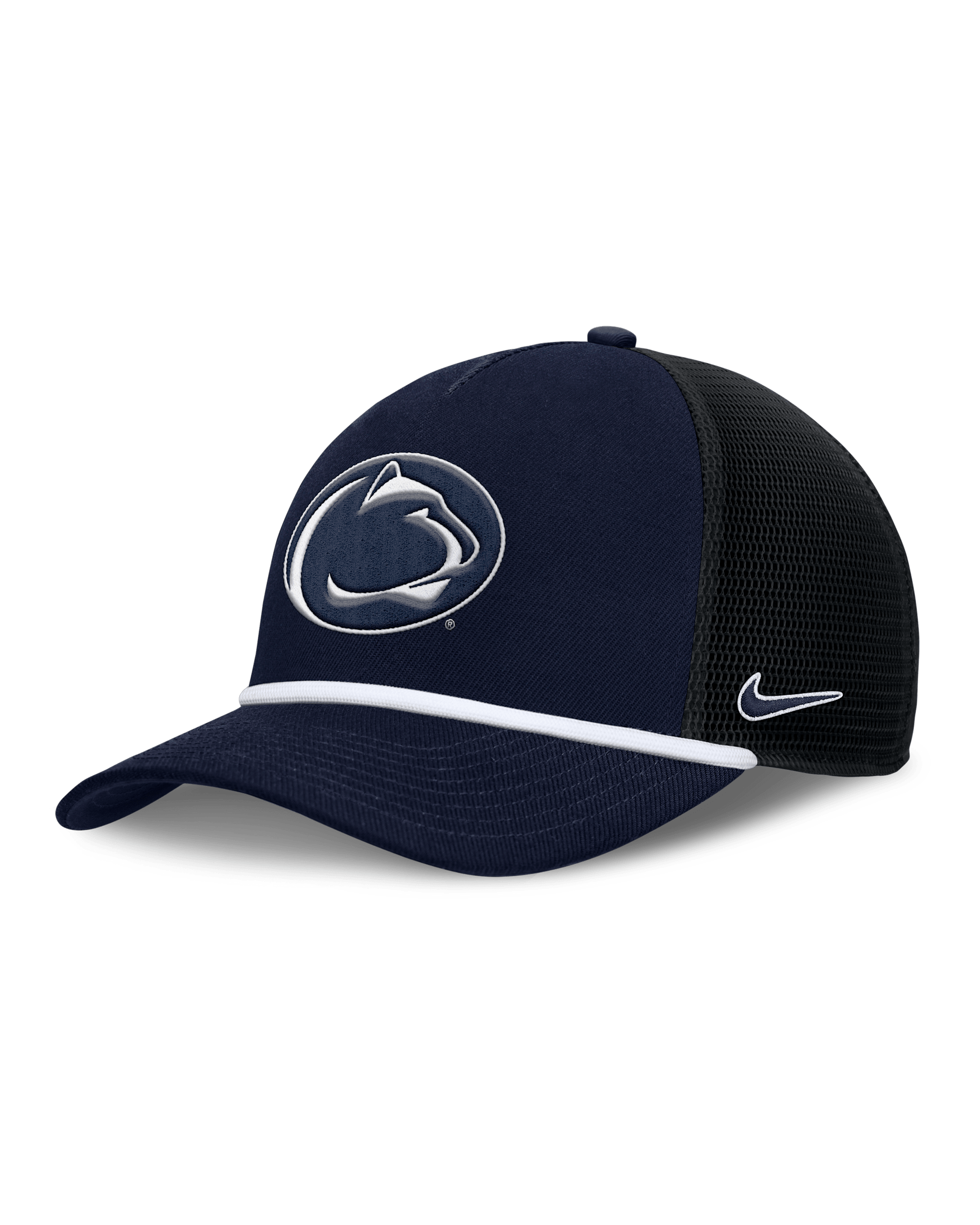 Penn State Primetime Rise Men's Nike College Trucker Adjustable Hat - College Navy