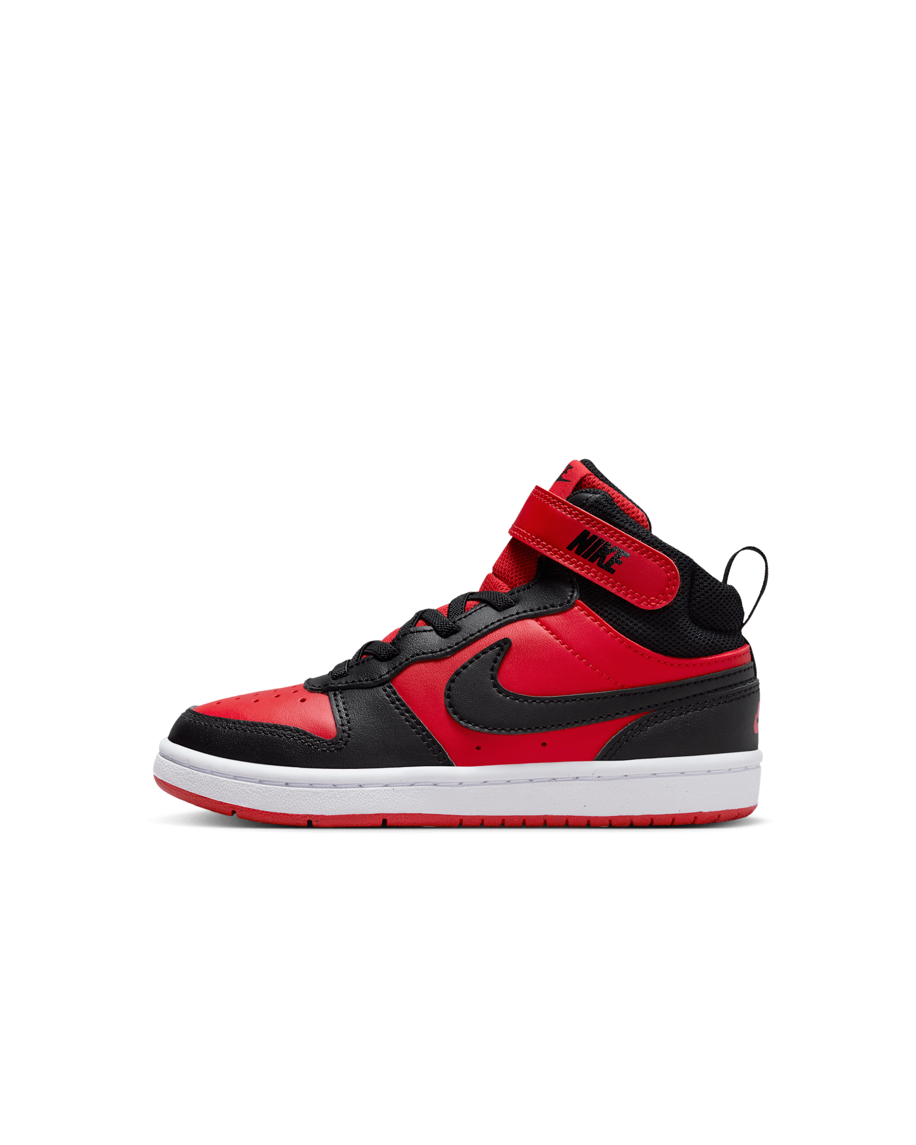 Nike Court Borough Mid 2 Little Kids' Shoes - University Red/White/Black