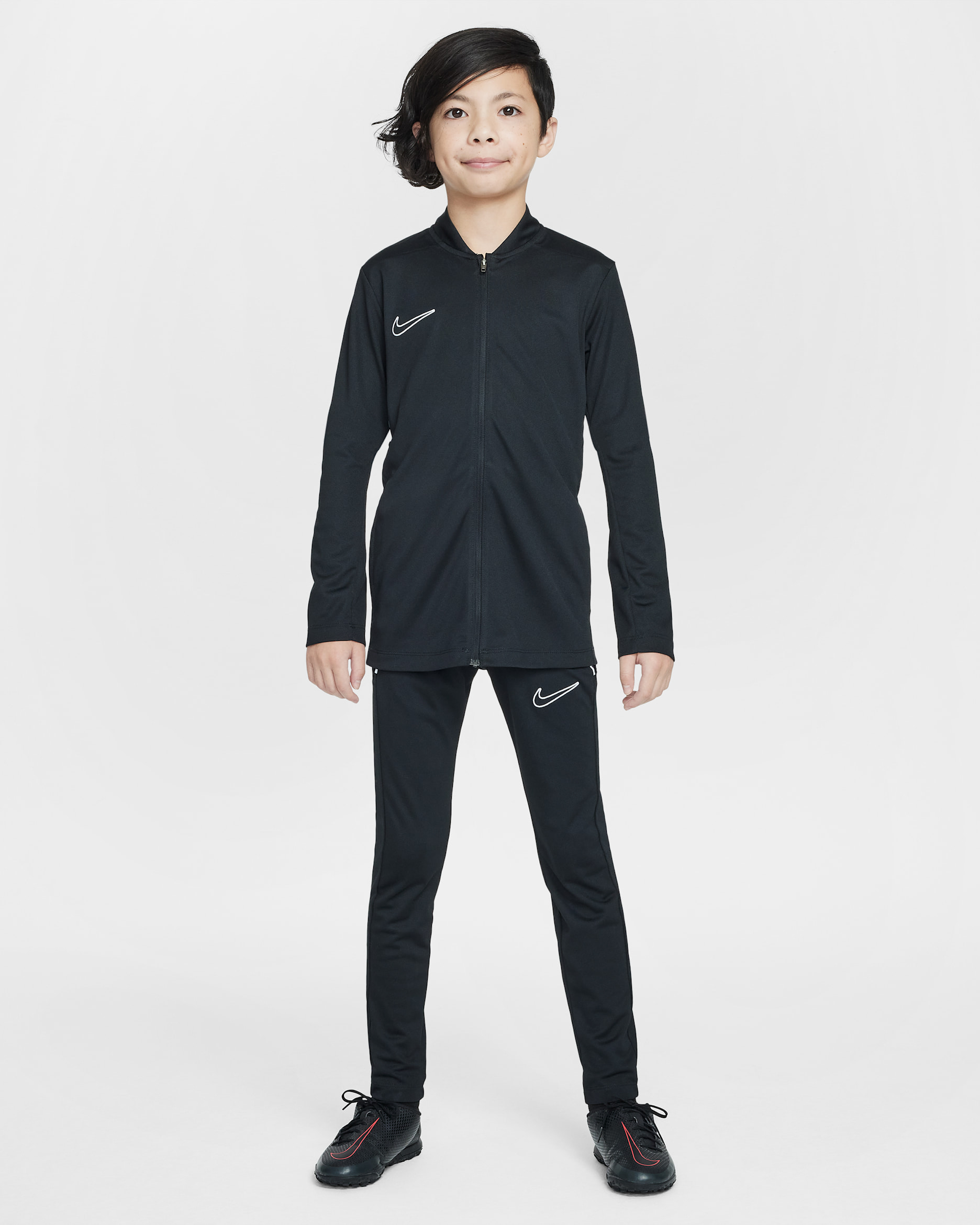 Nike Academy Big Kids' Dri-FIT Soccer Tracksuit - Black/White/White