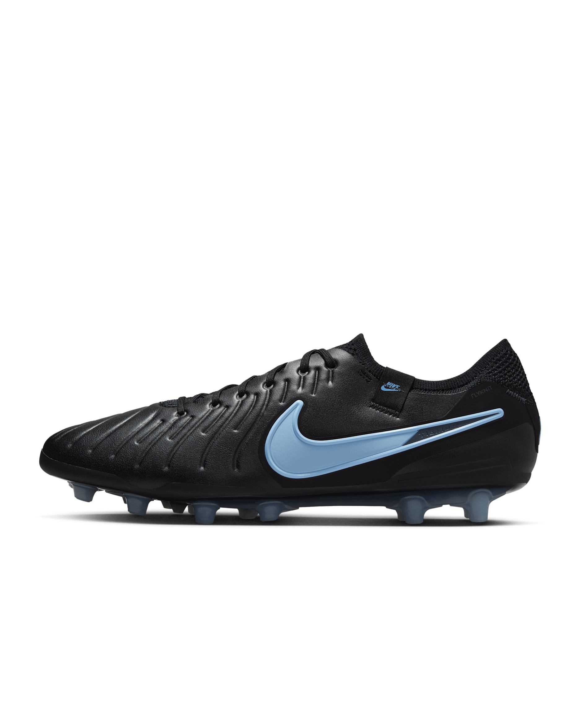 Nike Tiempo Legend 10 Elite Düşük Bilekli Suni Çim Kramponu - Siyah/Siyah