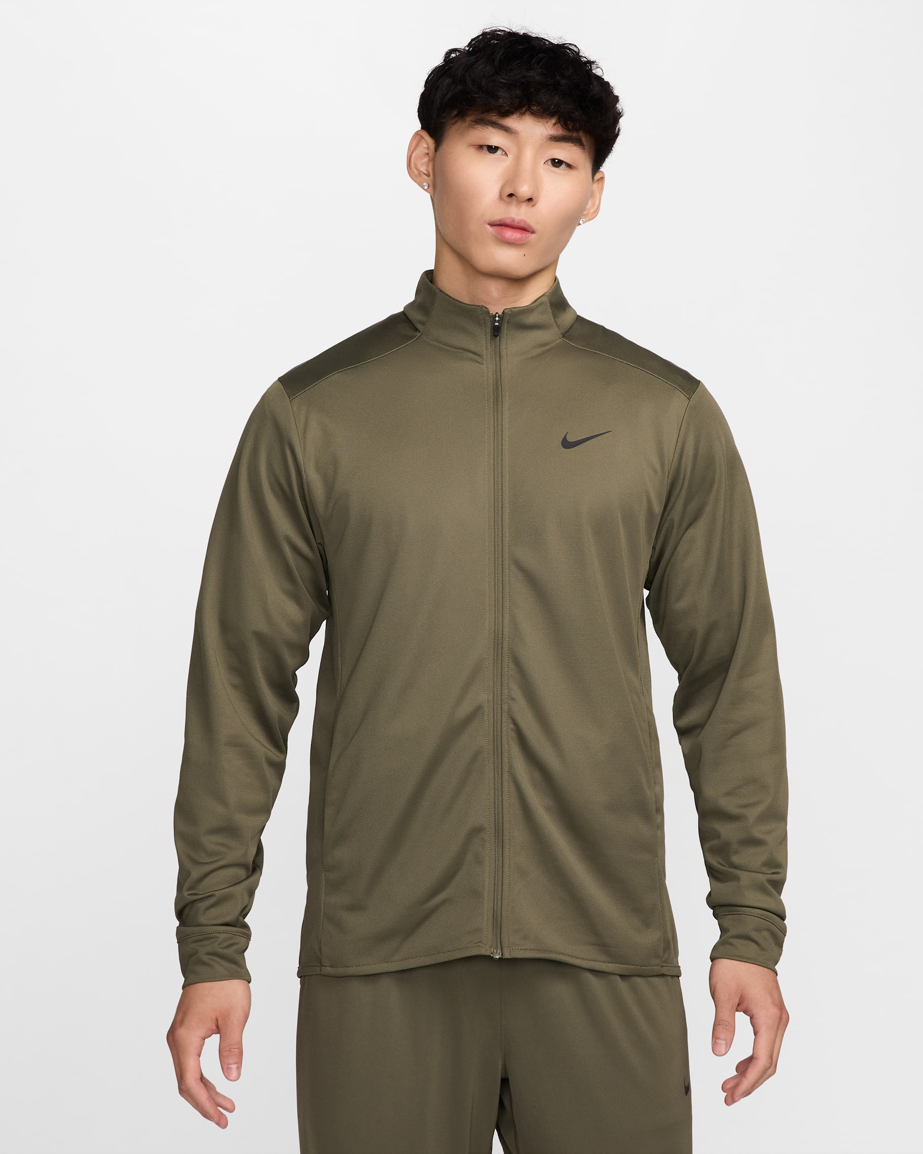 ナイキ トータリティ メンズ Dri-FIT ニット バーサタイル ジャケット - ミディアムオリーブ/ブラック