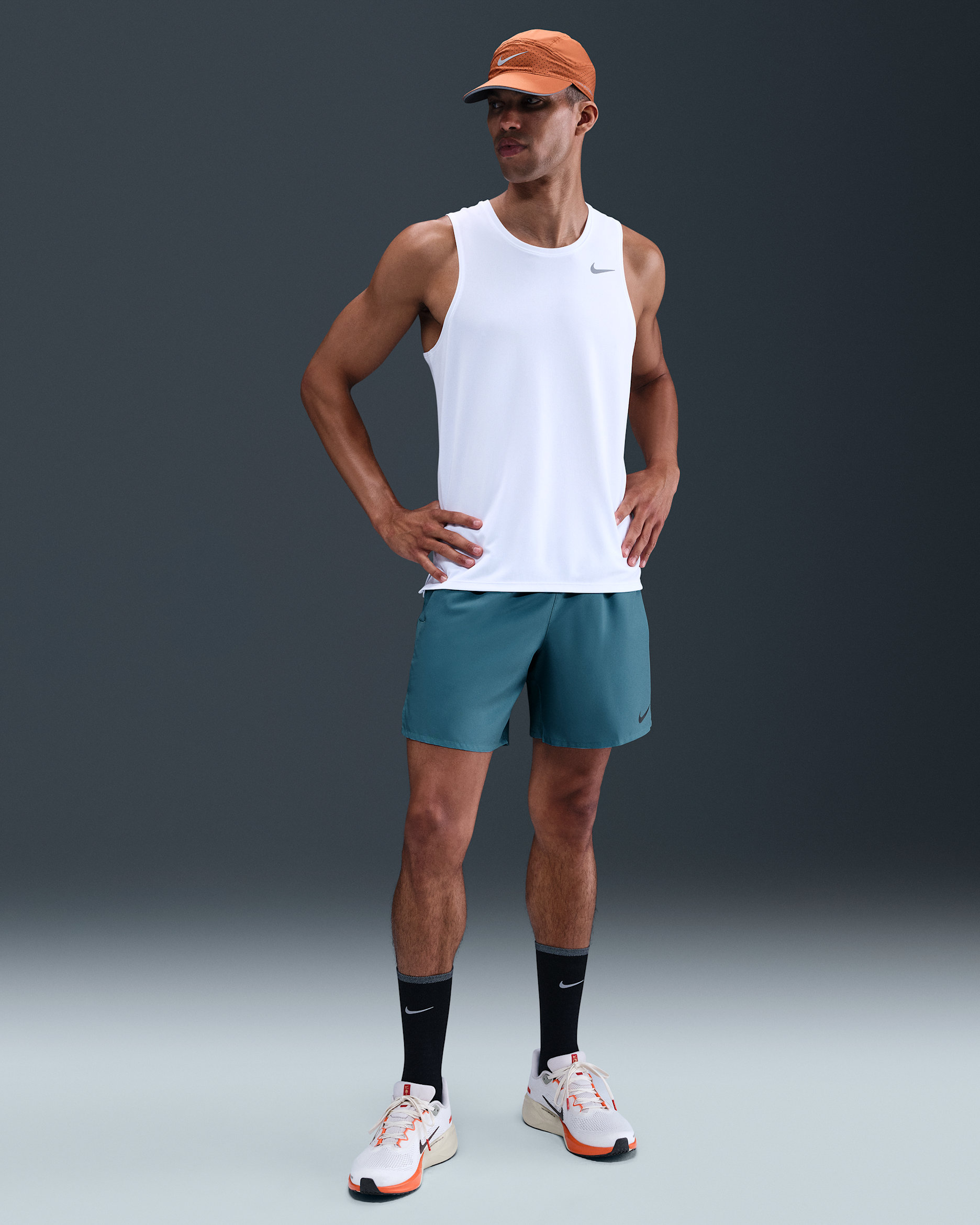 Shorts de running forrados de 18 cm para hombre Nike Challenger - Denim turquesa