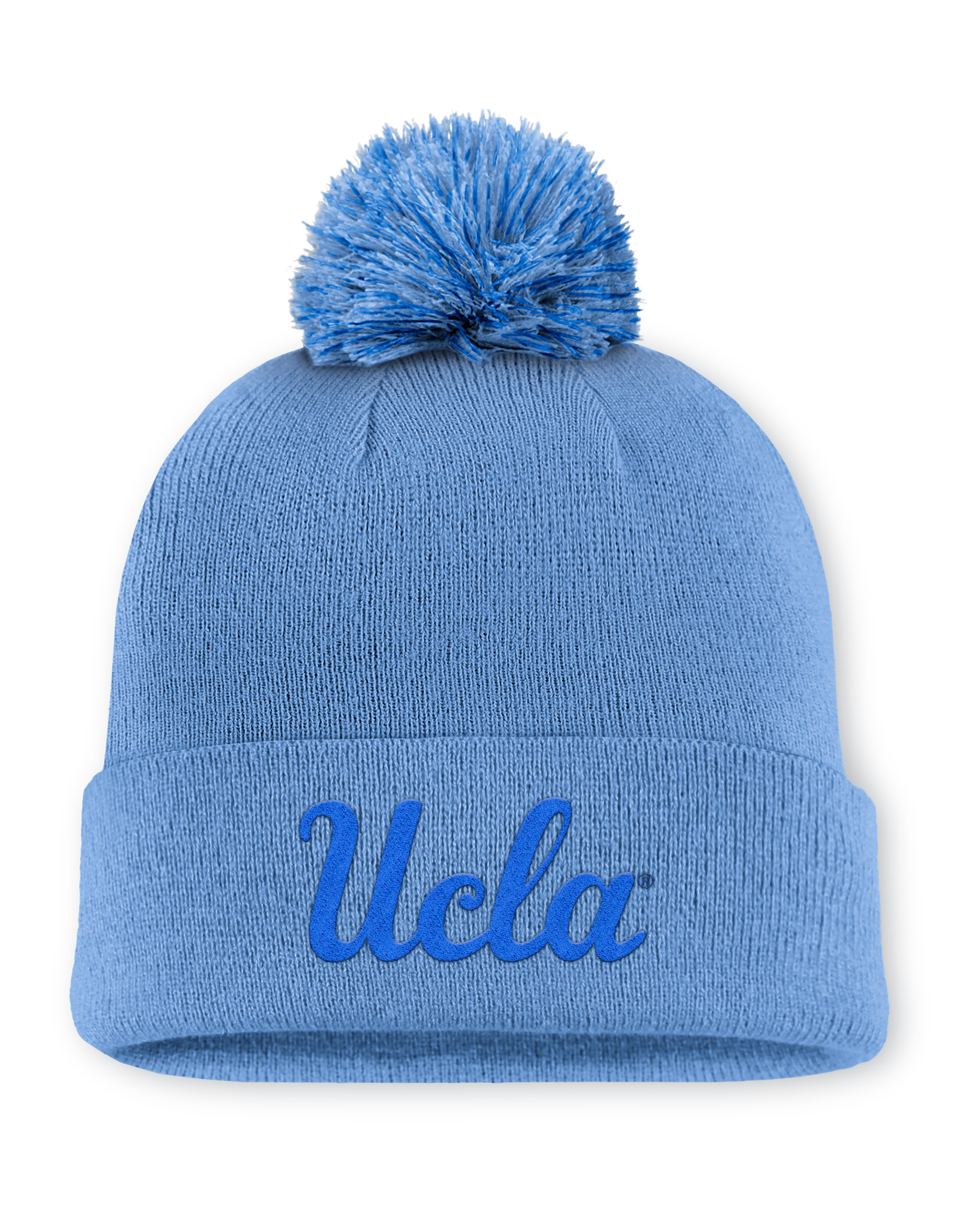 UCLA Primetime Campus Toned Men's Jordan Brand College Cuffed Pom Beanie - Light Blue
