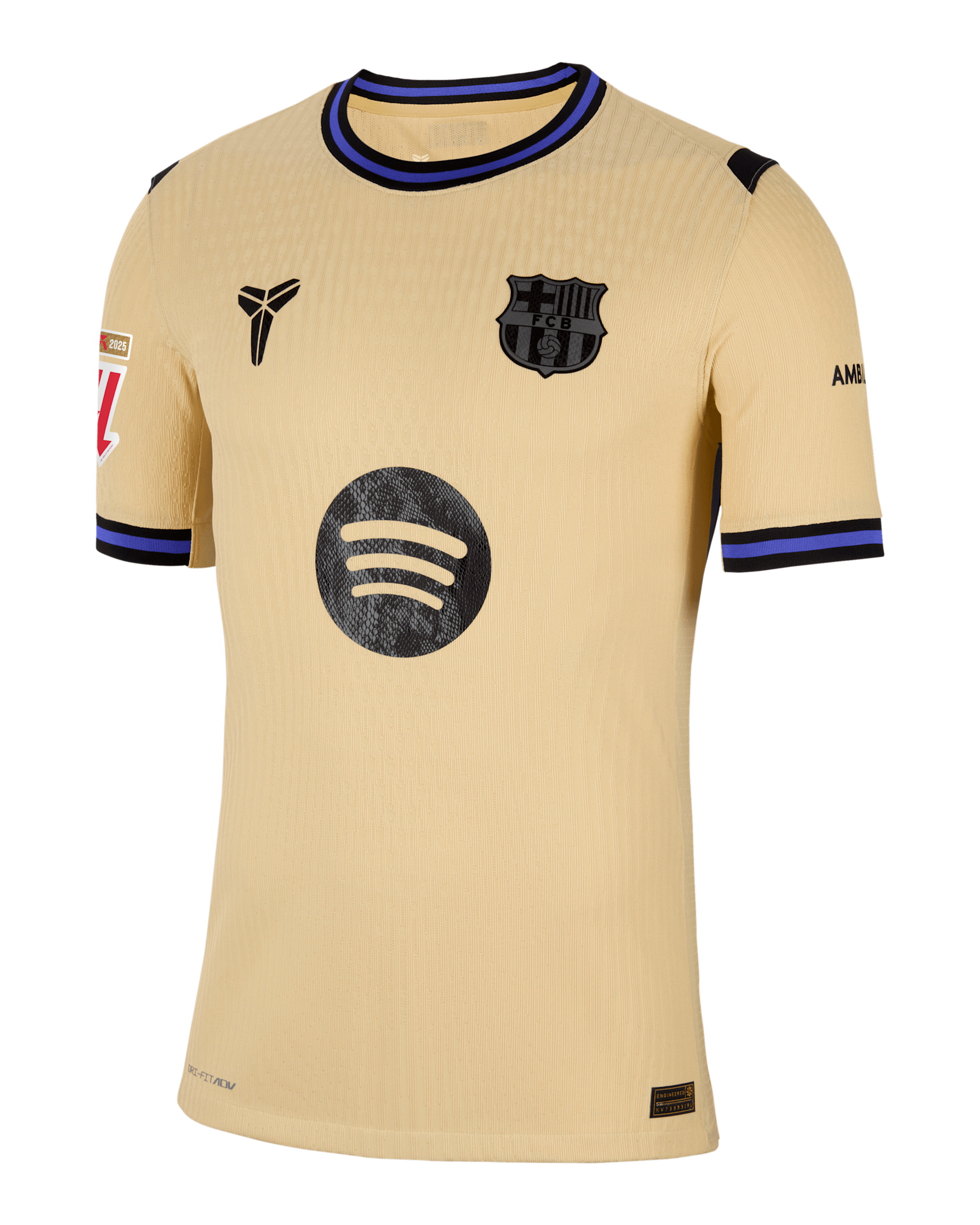 Robert Lewandowski Barcelona 2025/26 Match Away Men's Nike Dri-FIT ADV Soccer Jersey - Gold