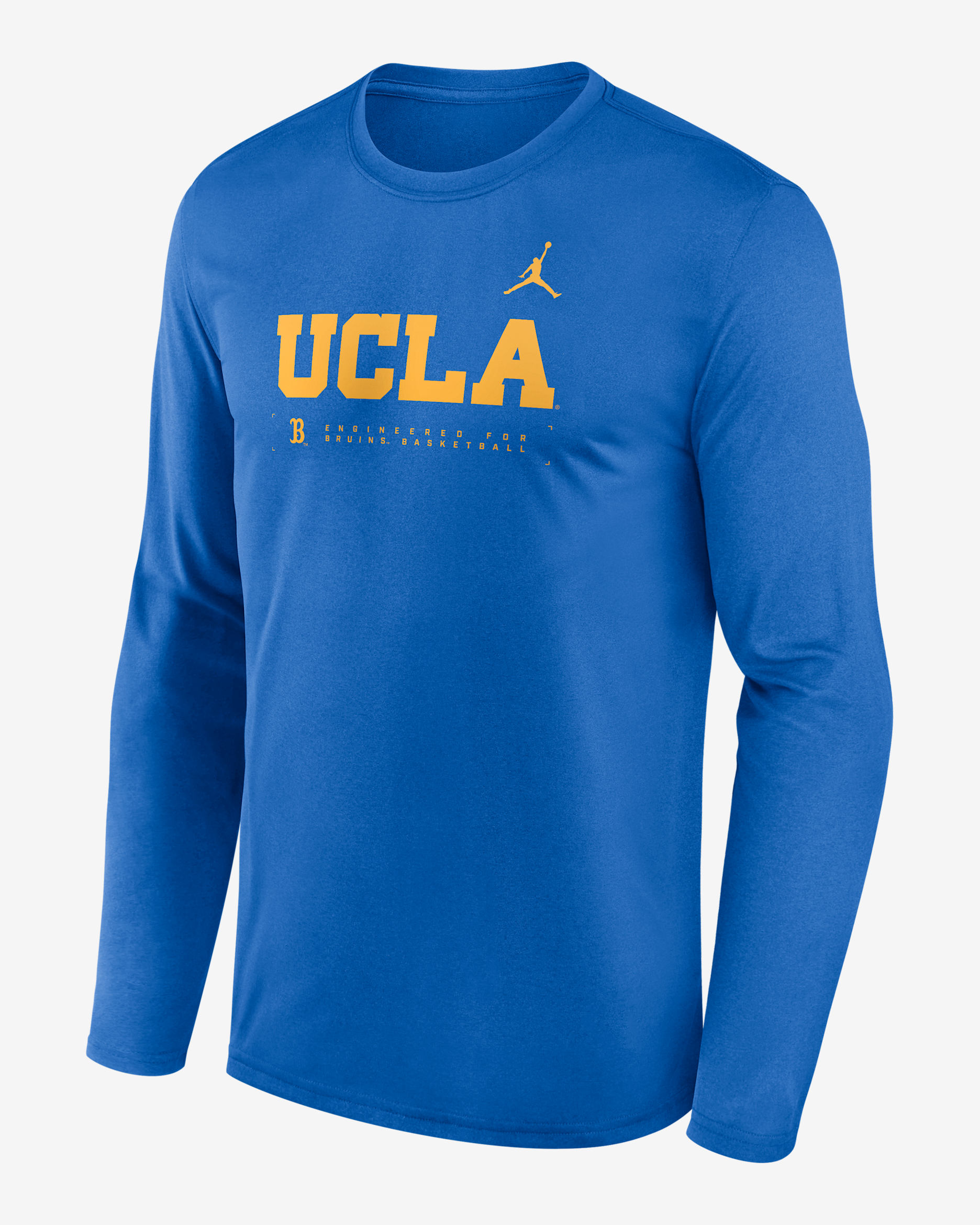 UCLA Courtside Basketball Shootaround Legend Men's Jordan Brand Dri-FIT College Long-Sleeve T-Shirt - Blue