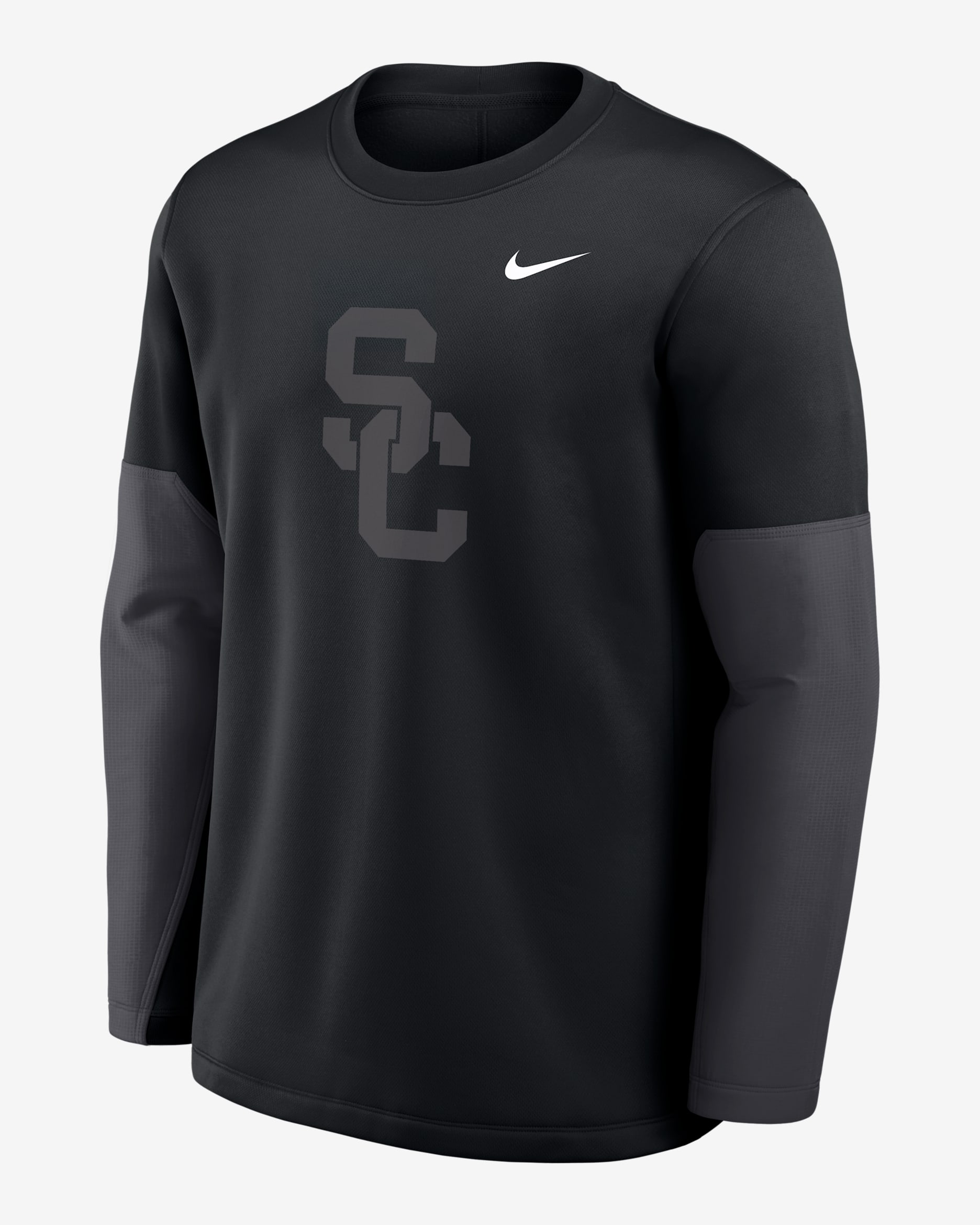 USC Sideline Coach Men's Nike Therma-FIT College Long-Sleeve T-Shirt - Black