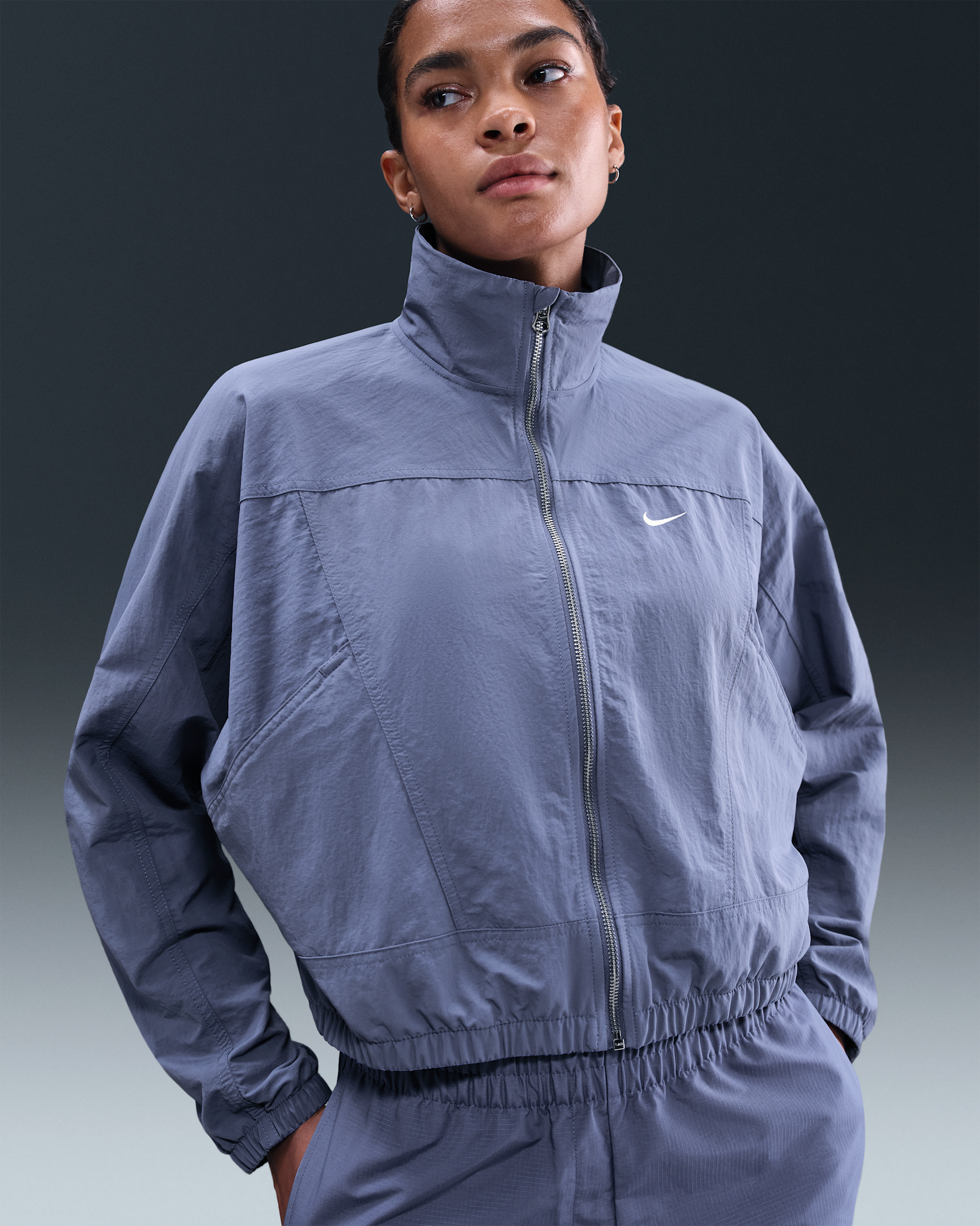 Nike Sportswear Everything Wovens Women's Oversized Repel UV Protection Jacket - World Indigo/Sail