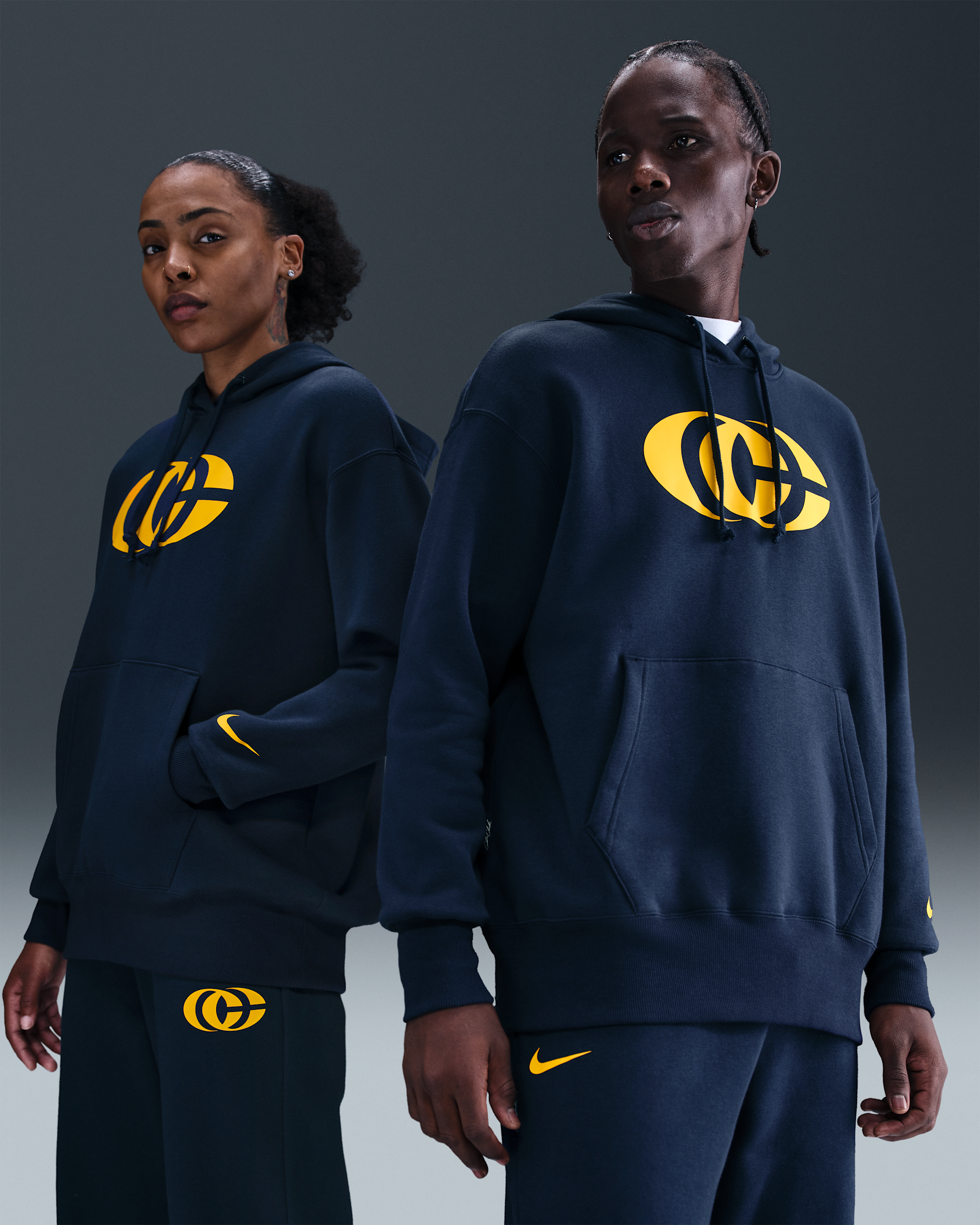 Caitlin Clark Nike Basketball Phoenix Fleece Pullover Hoodie - Midnight Navy/Amarillo/Amarillo