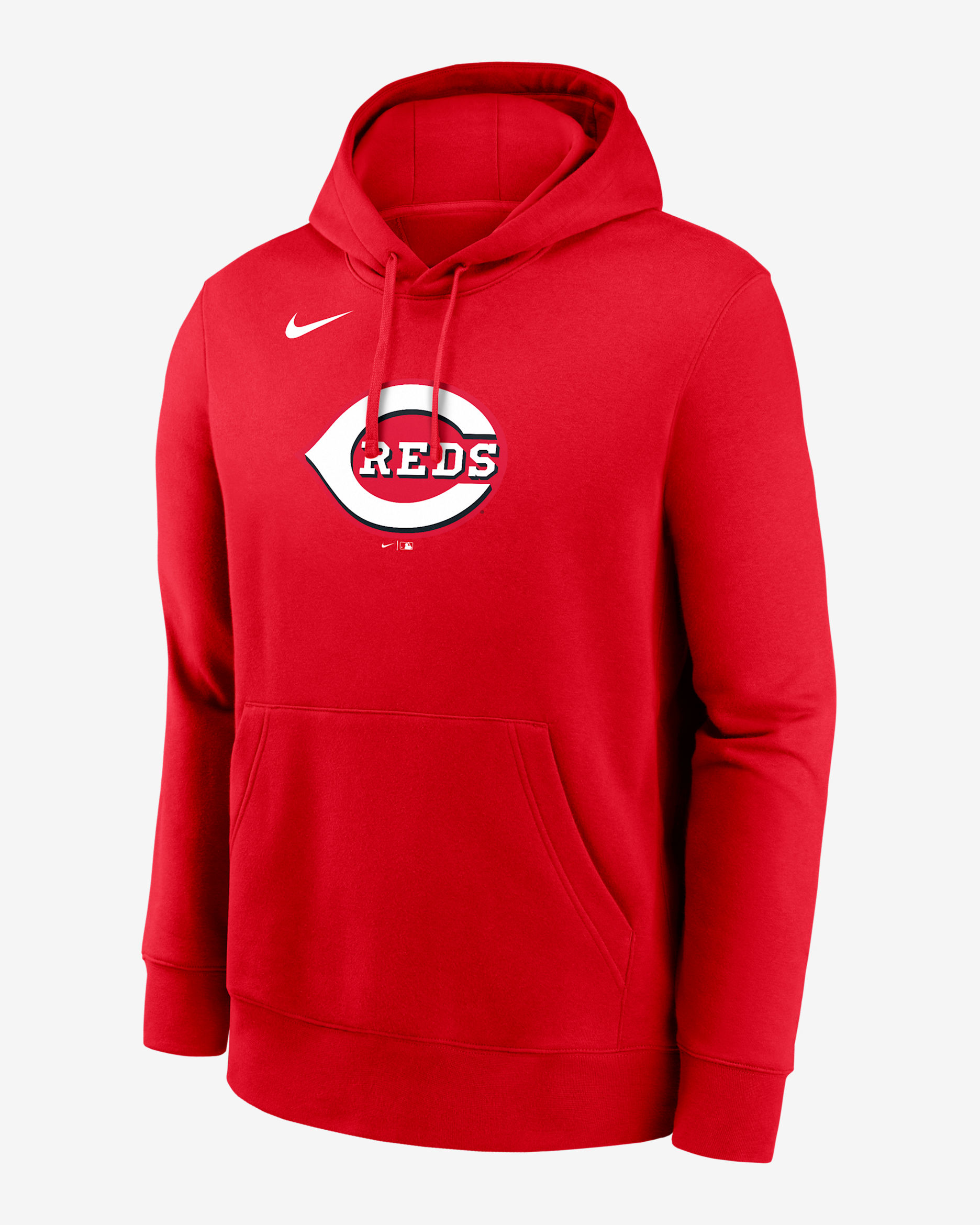 Sudadera con gorro sin cierre Nike de la MLB para hombre Cincinnati Reds Logo Club - Rojo deportivo