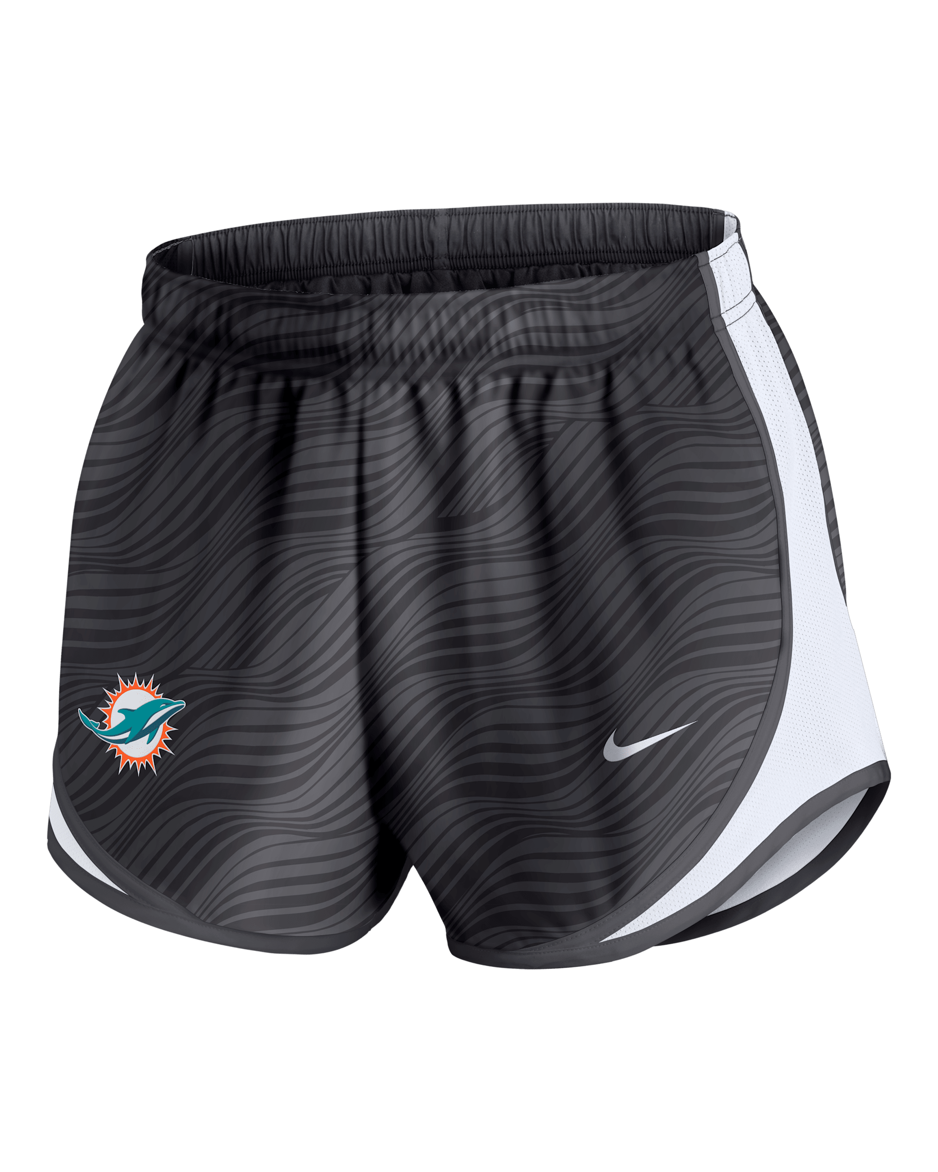 Miami Dolphins Tempo Women's Nike Dri-FIT NFL Shorts - Anthracite/White