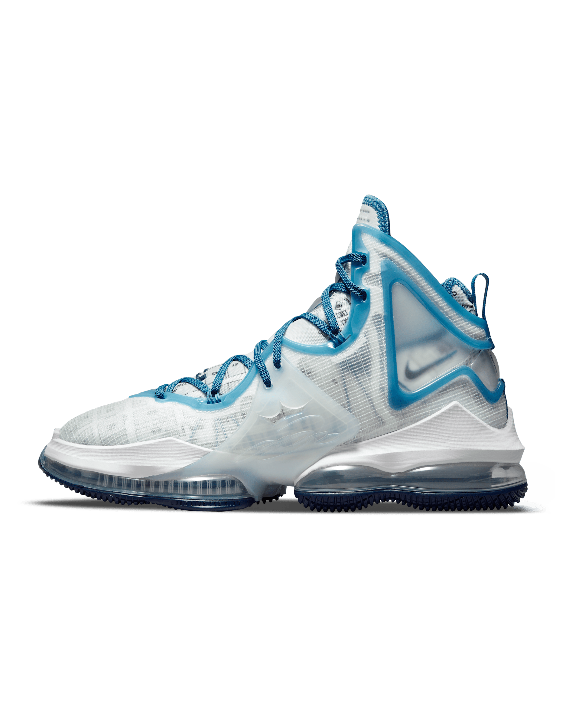 LeBron 19 Basketball Shoe - White/Blue Void/Dutch Blue