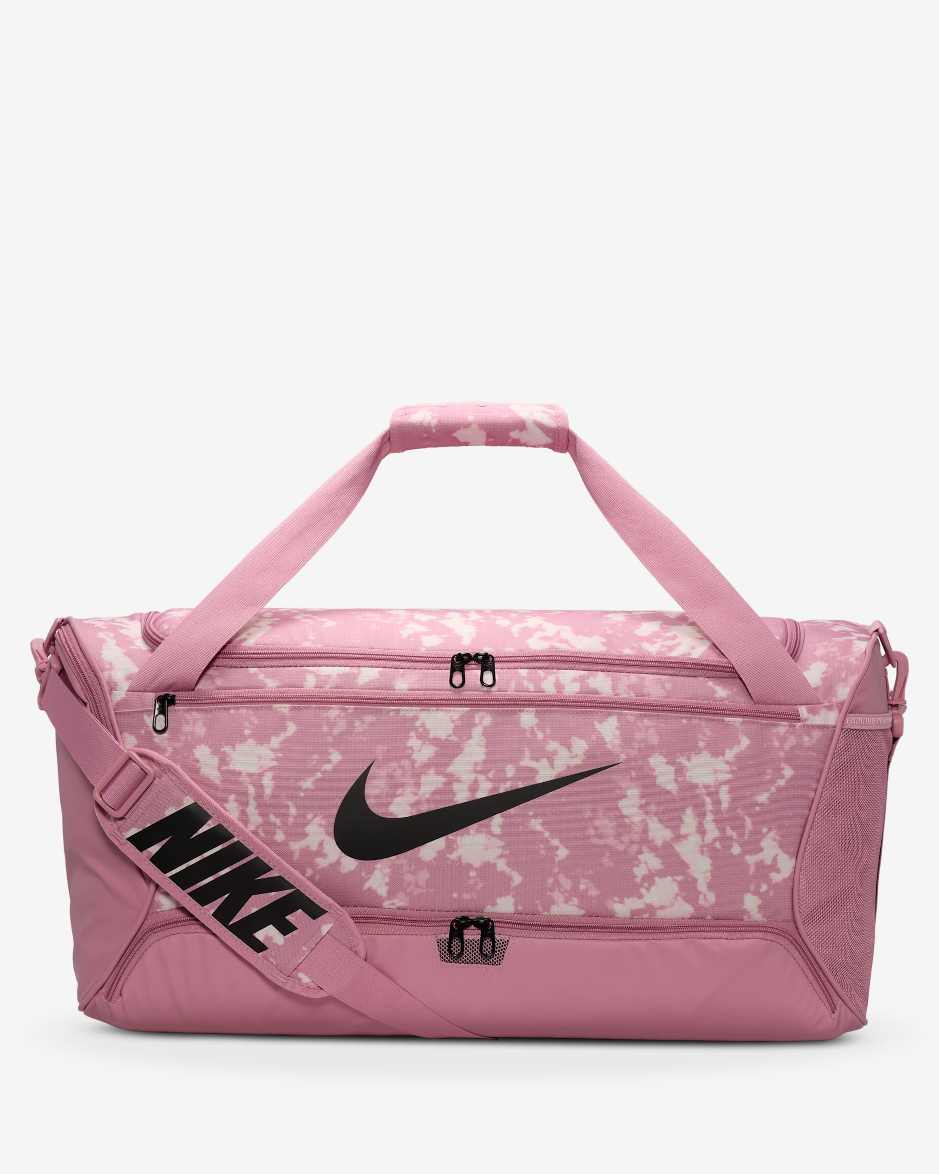 Maleta duffel (mediana, 60 L) Nike Brasilia - Rosa elemental/Rosa elemental/Negro