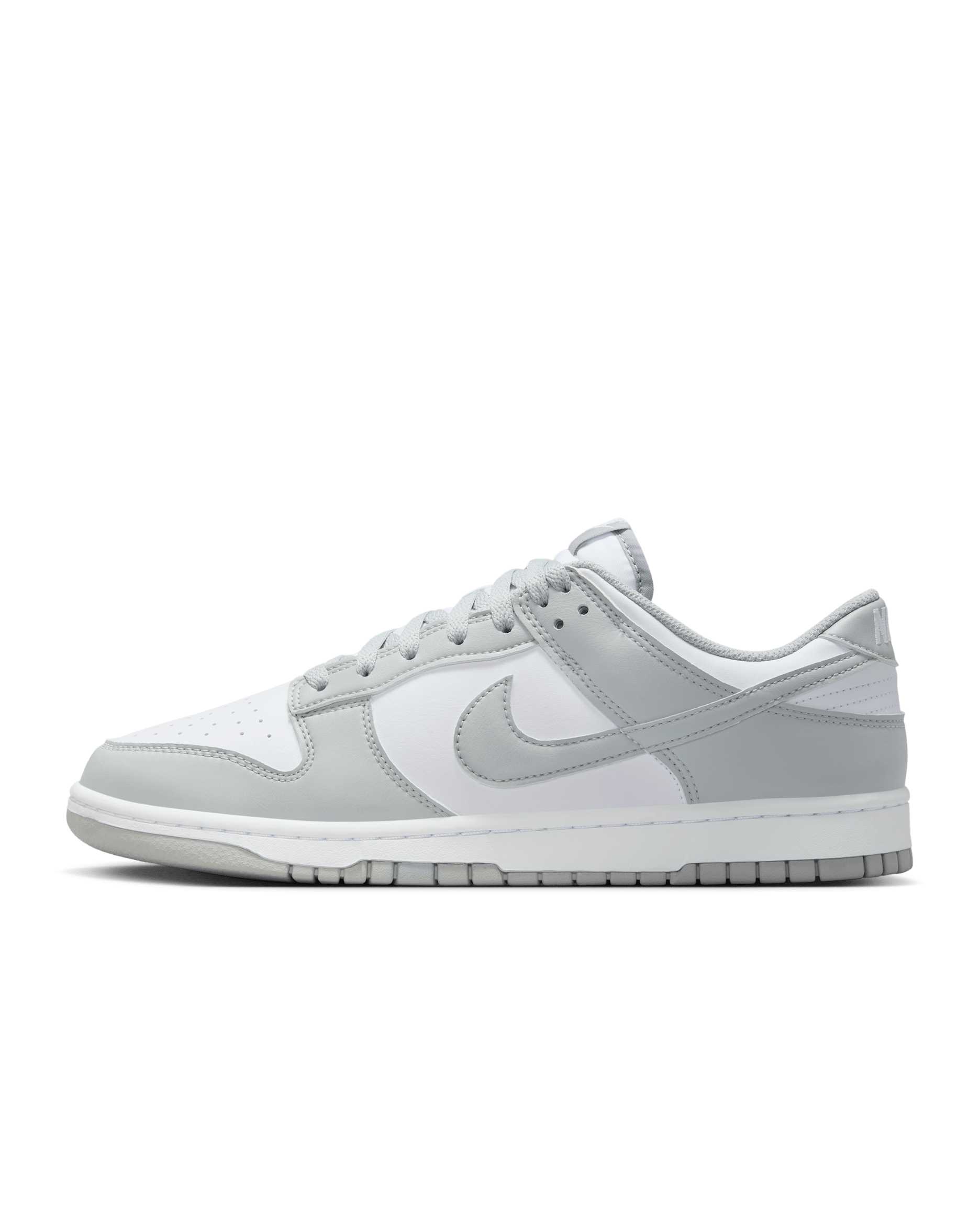 Nike Dunk Low Retro Men's Shoes - White/White/Light Smoke Grey