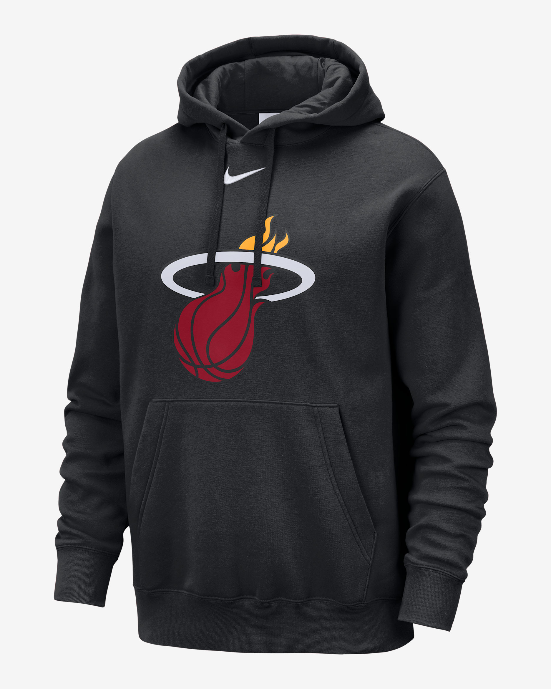 Miami Heat Club Men's Nike NBA Pullover Hoodie - Black/White