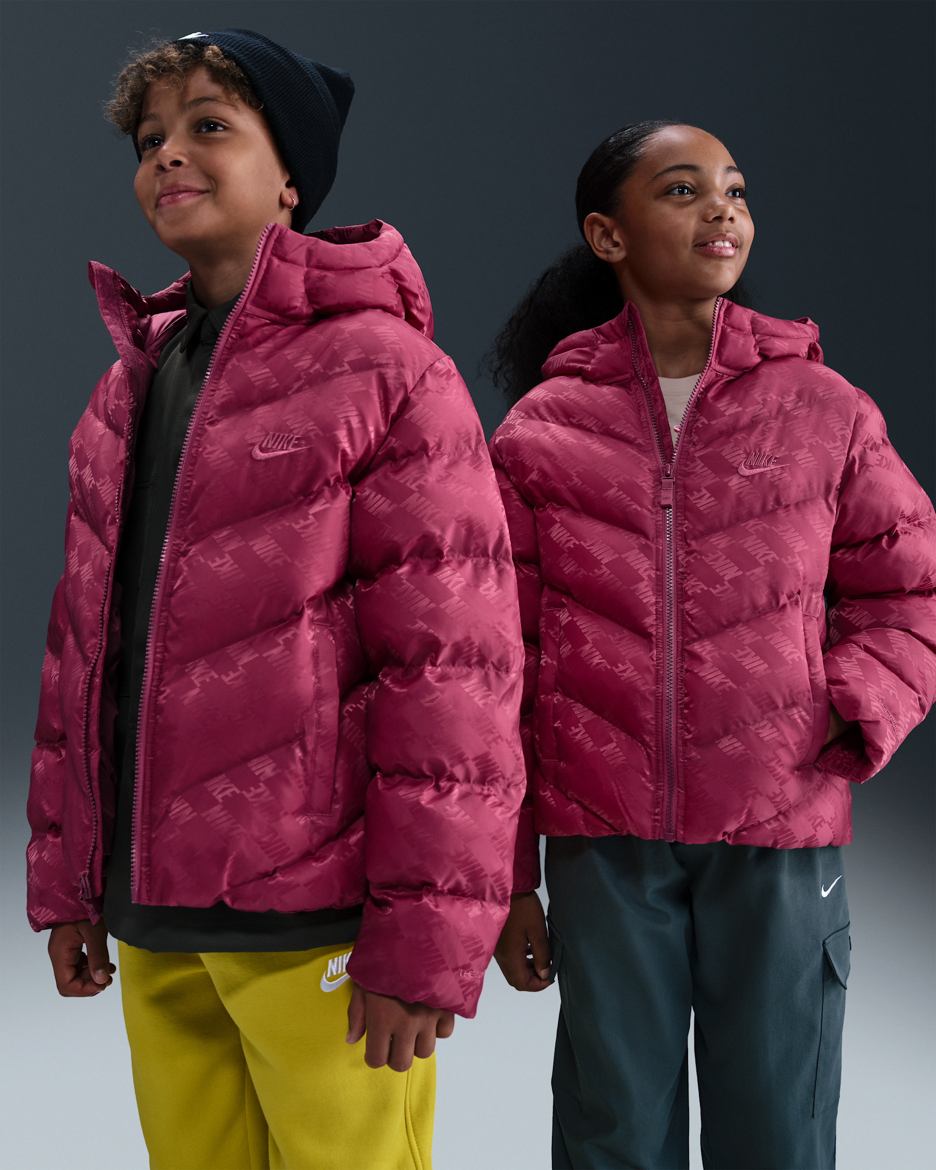 Nike Sportswear All Day Play Big Kids' Therma-FIT Loose-Fit Puffer Jacket - Sweet Beet/Sweet Beet