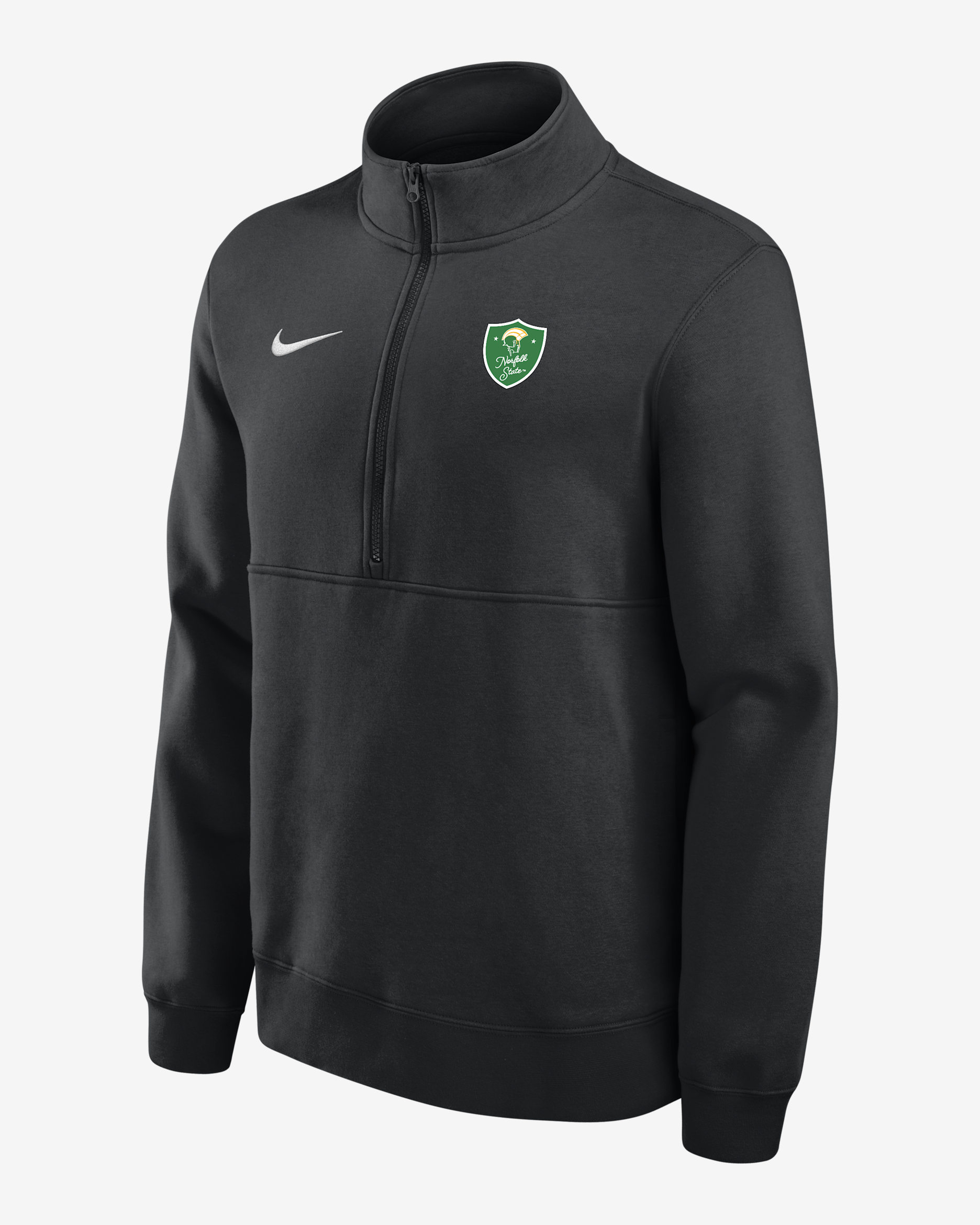 Nike College Club Fleece (Norfolk State University) Men's 1/4 Zip Top - Black