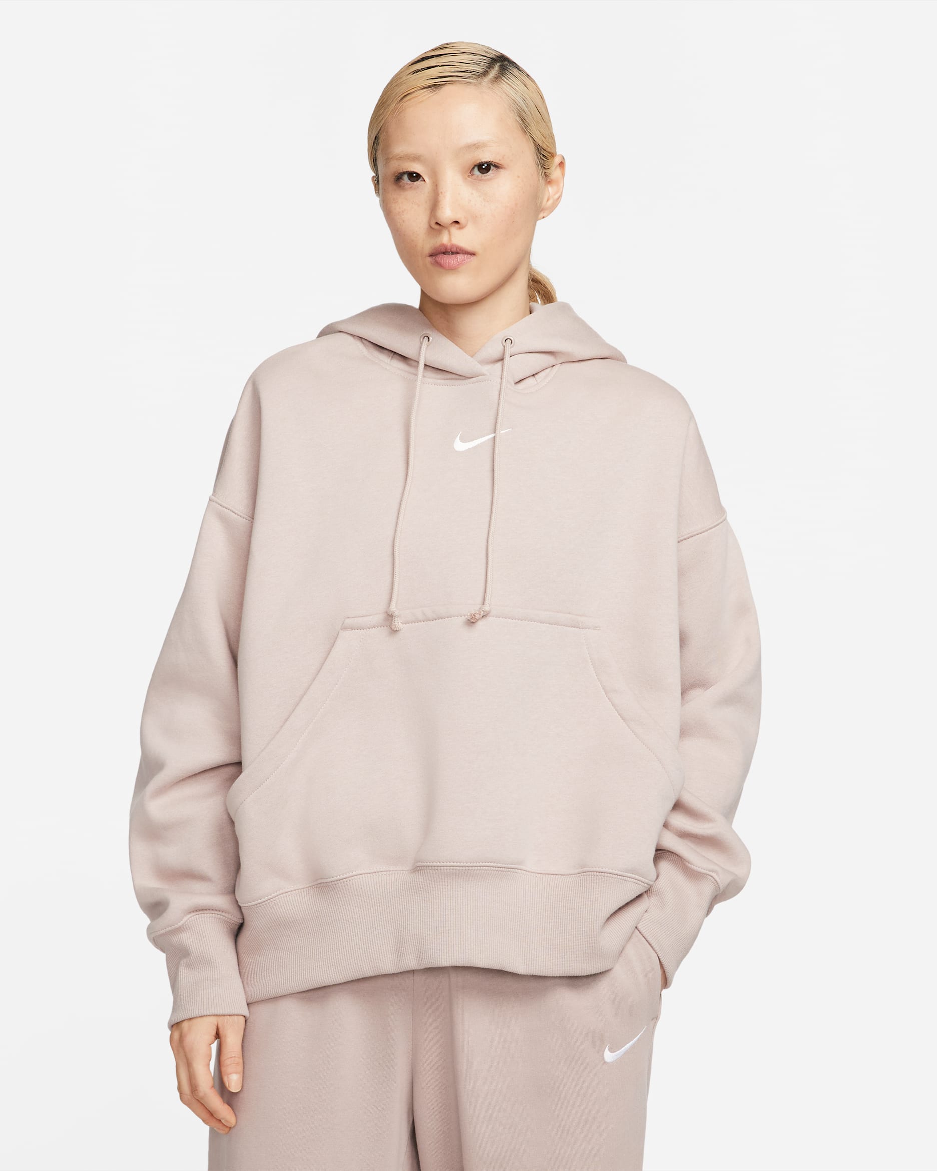 Nike Sportswear Phoenix Fleece Women's Over-Oversized Pullover Hoodie - Diffused Taupe/Sail