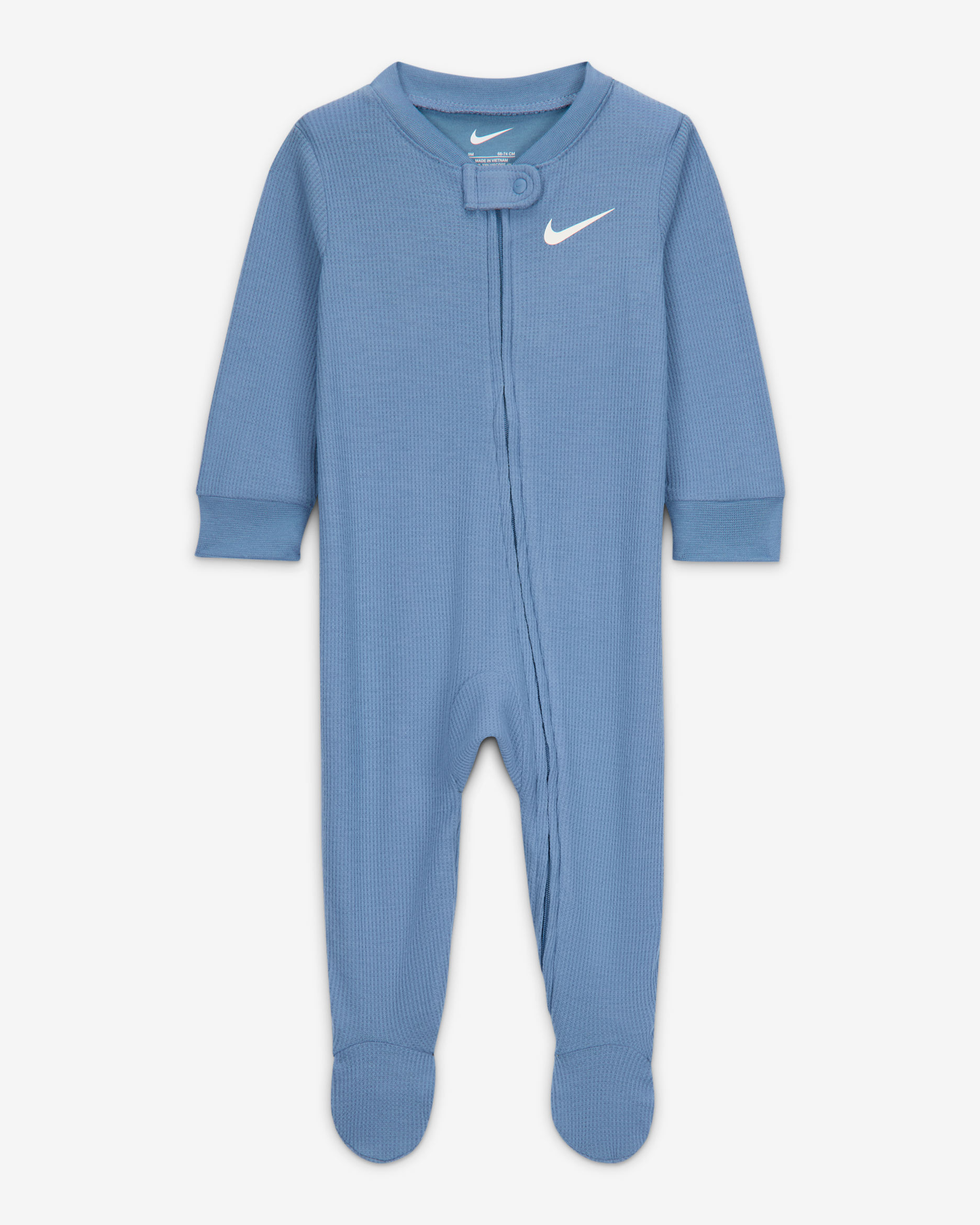 Nike Baby Viscose Waffle Knit Footed Coverall - Blue