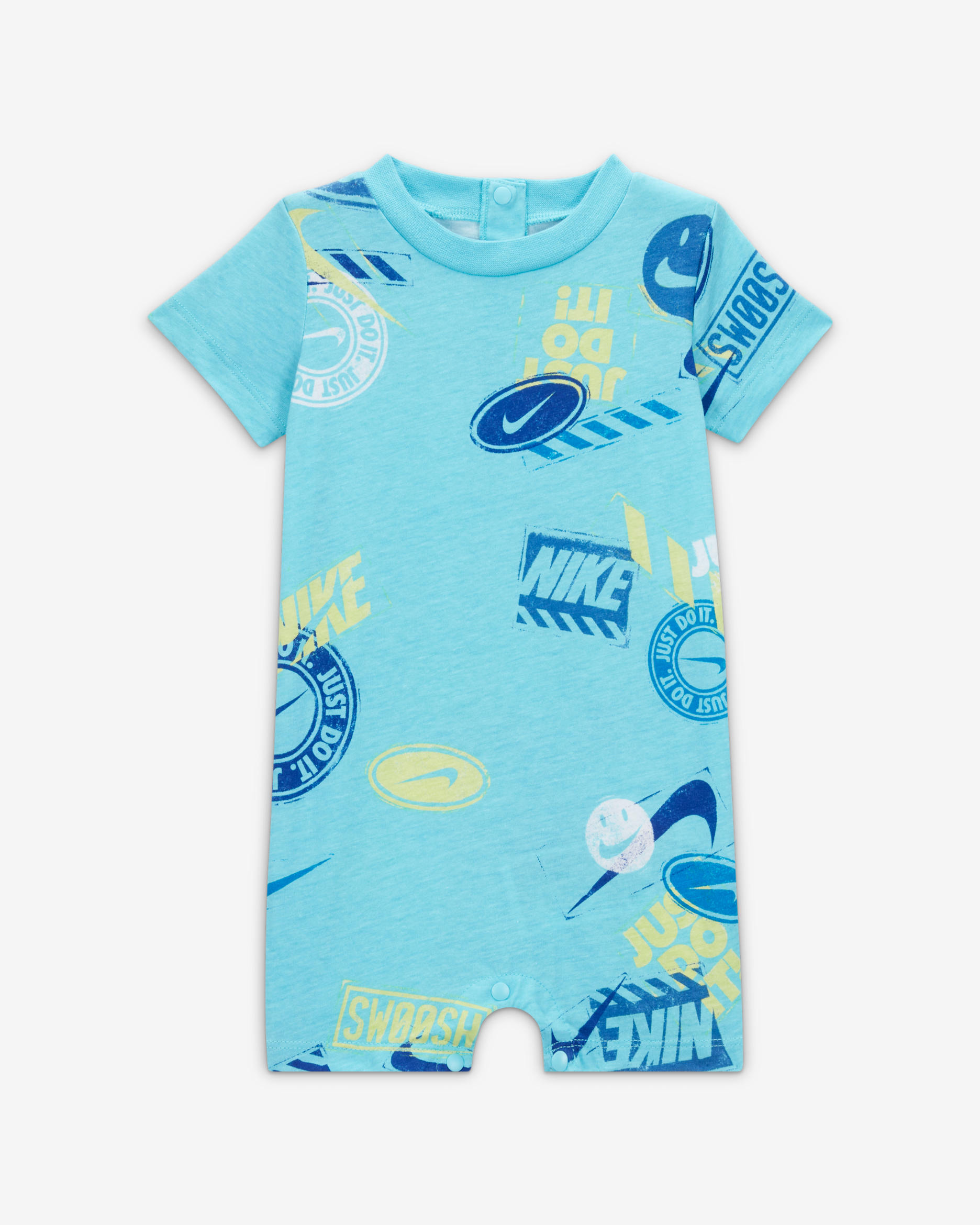 Nike Wild Air Printed Romper Strampler für Babys - Baltic Blue