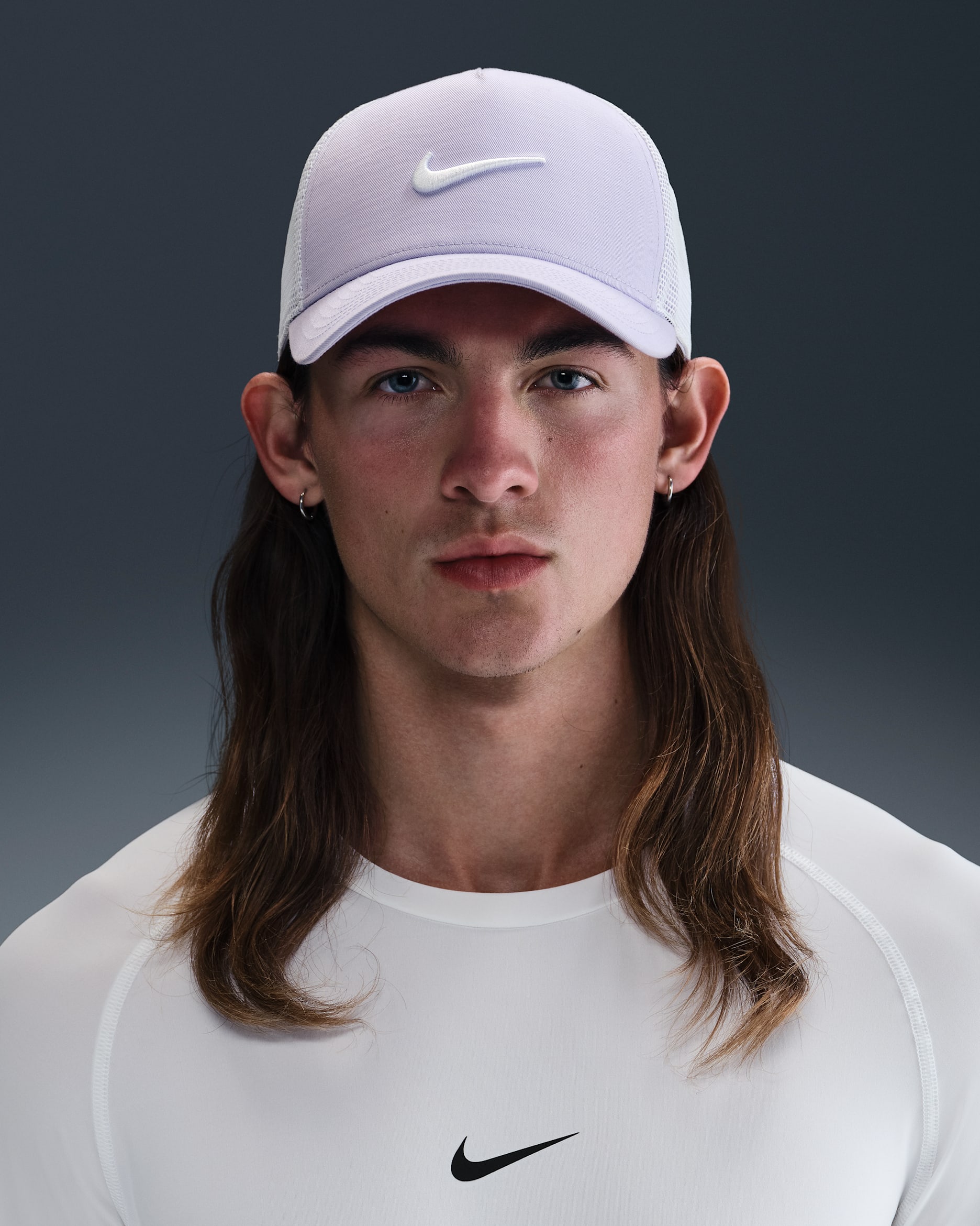 Nike Rise Structured Trucker Cap - Hydrangeas/White/White