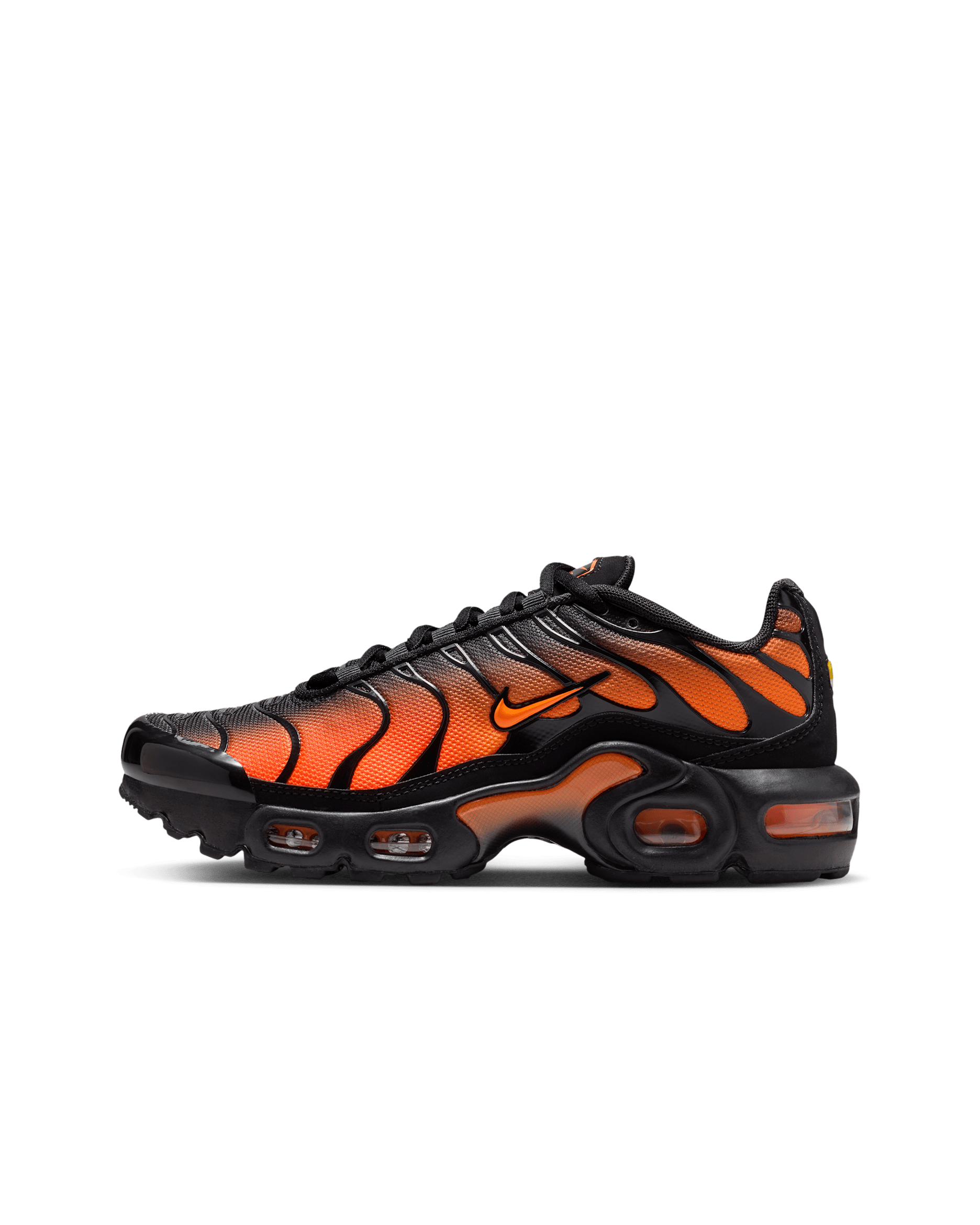 Nike Air Max Plus Schuh (ältere Kinder) - Schwarz/Schwarz/Total Orange