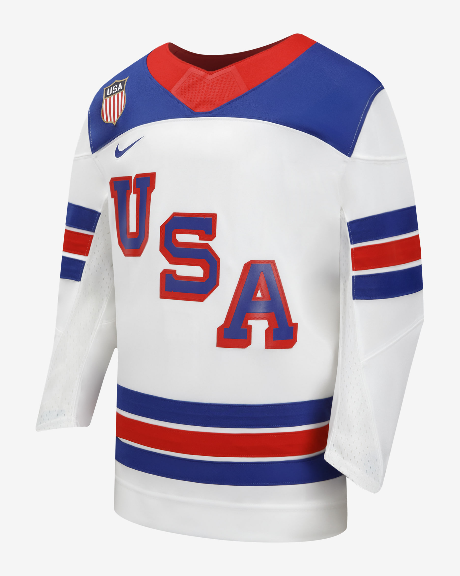 Jersey de hockey para niños talla pequeña Nike "Team USA" 2026 Winter Olympics - Blanco