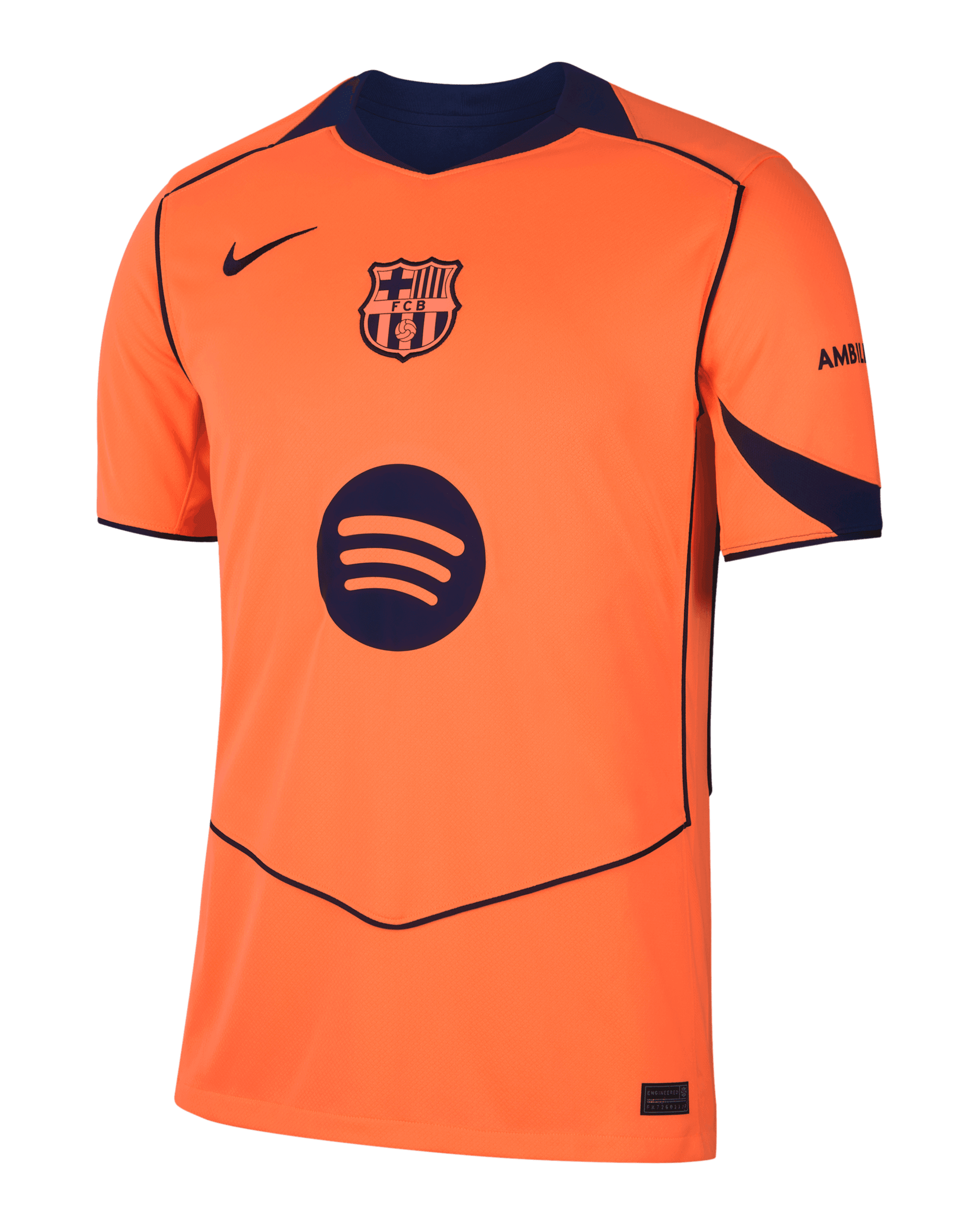 Pedri Barcelona 2025/26 Stadium Third Men's Nike Dri-FIT Soccer Jersey - Orange