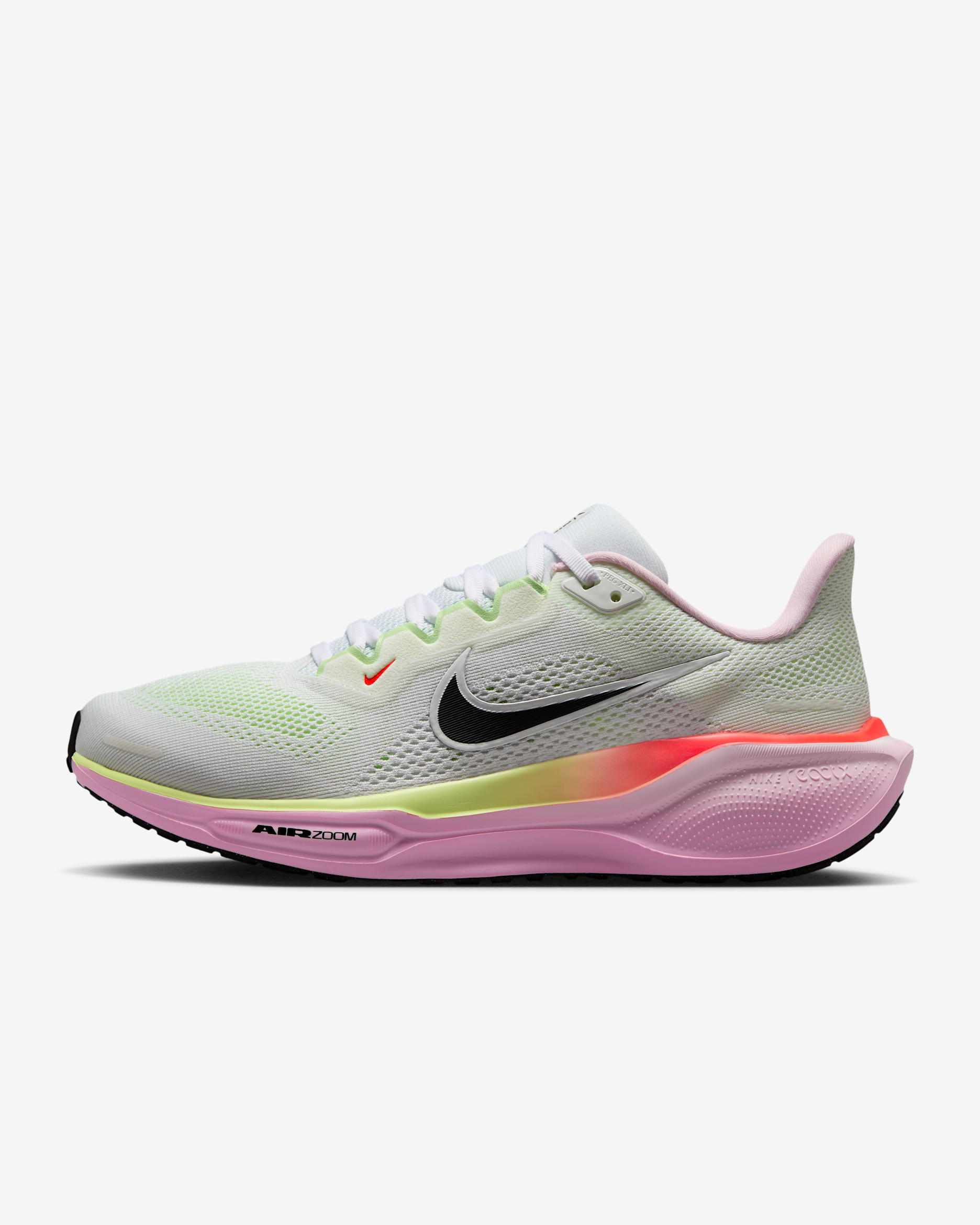 Nike Pegasus 41 Women's Road Running Shoes - White/Pink Foam/Bright Crimson/Black