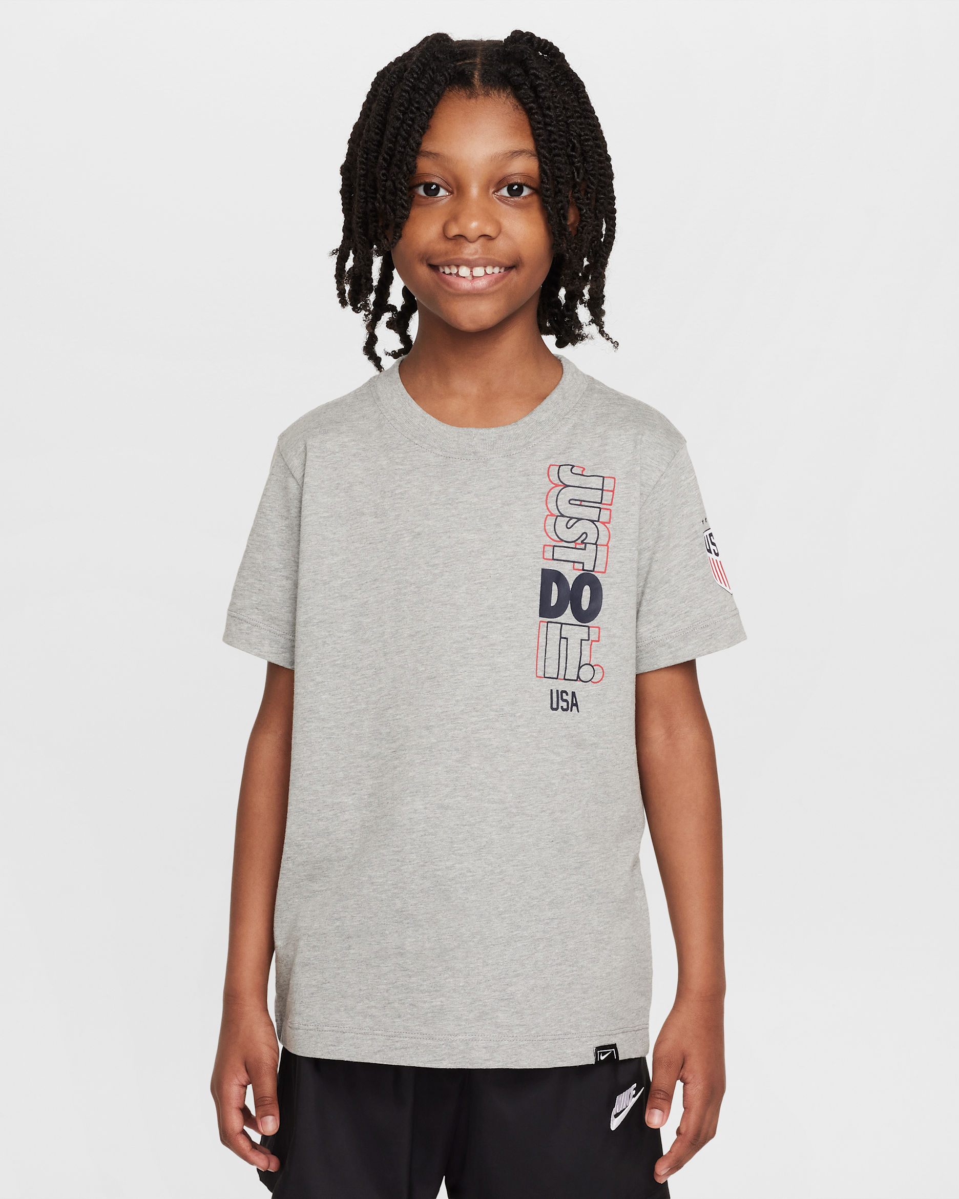 USWNT Big Kids' Nike Soccer T-Shirt - Dark Grey Heather